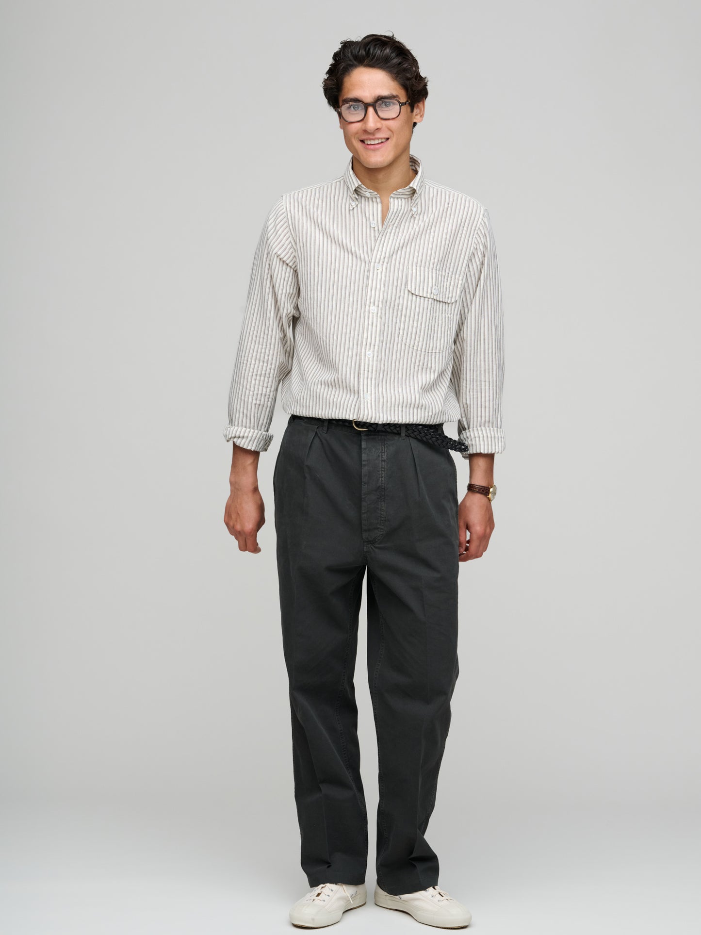 Officer’s Chino Japanese Cotton Canvas, Washed Black