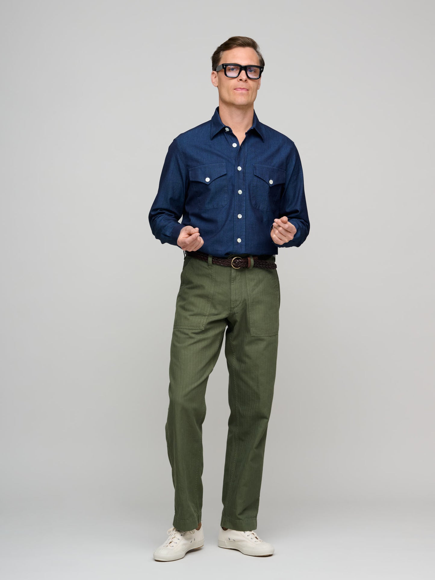 American Western Shirt, Dark Chambray