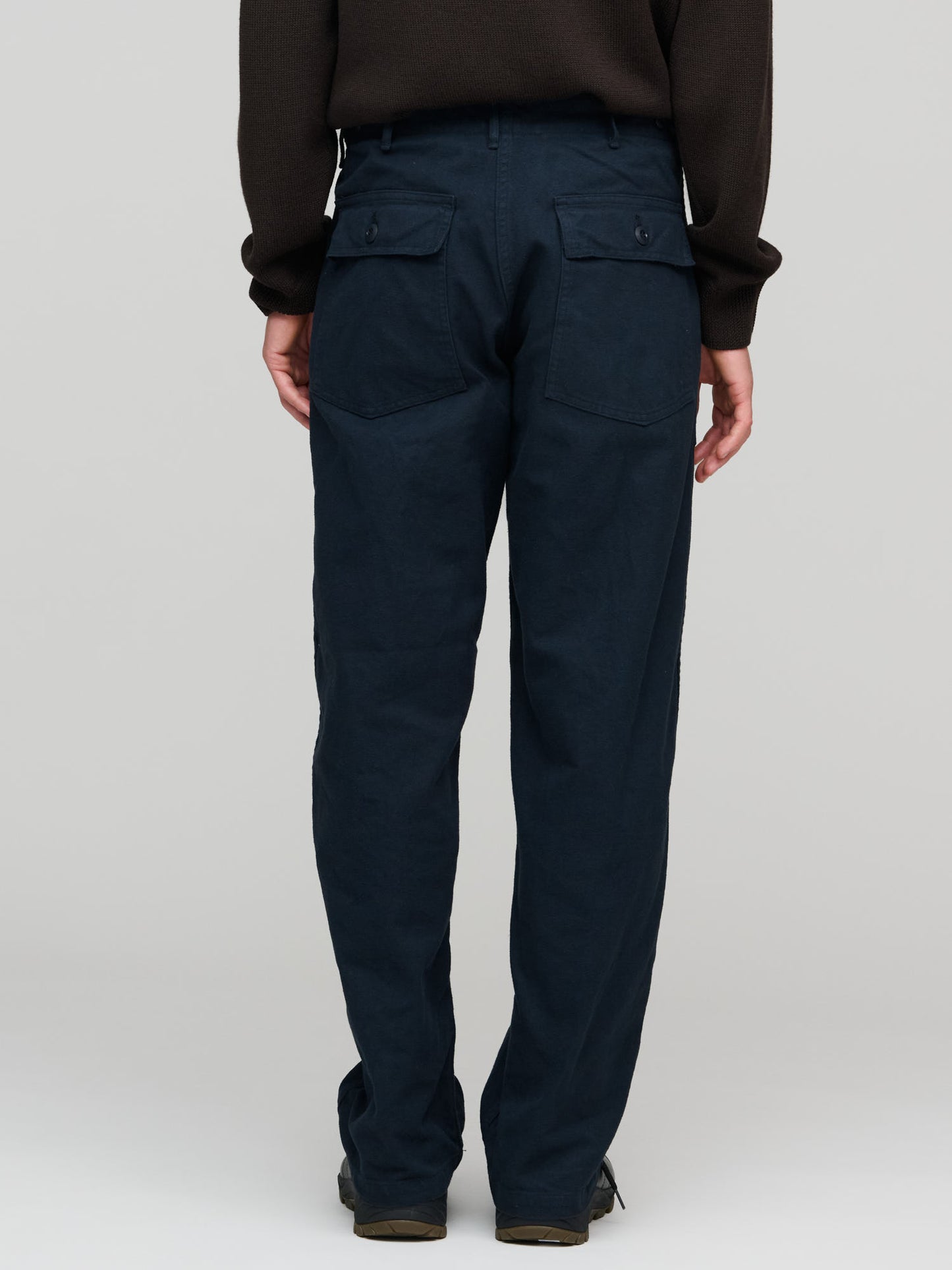 Brushed Flannel US Army Fatique Pants, Navy
