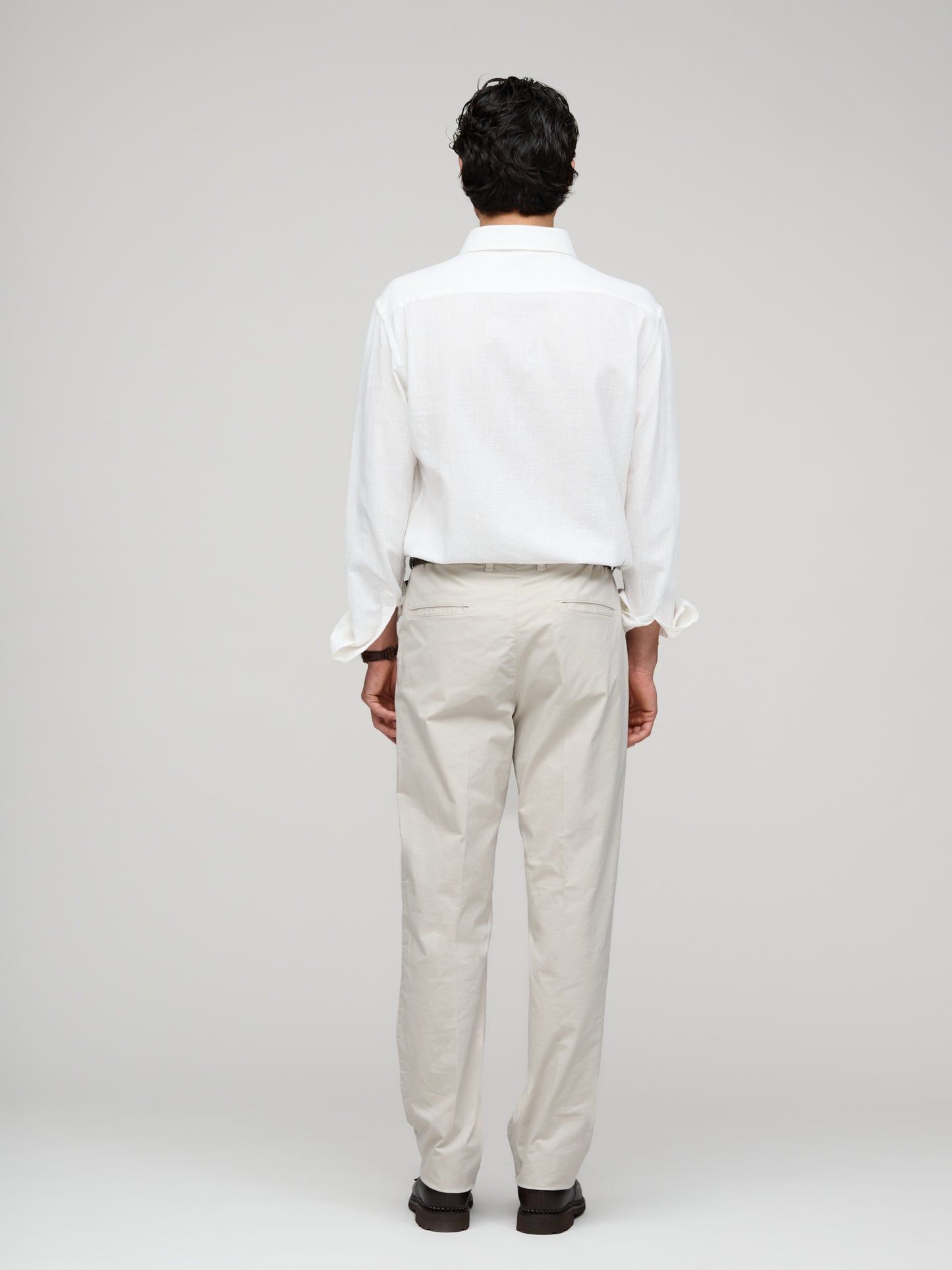 Cotton Poplin Trouser, Light Sand