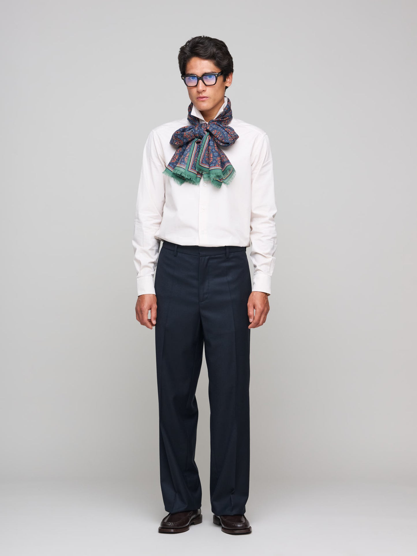 Delfo Flannel Trouser, Navy