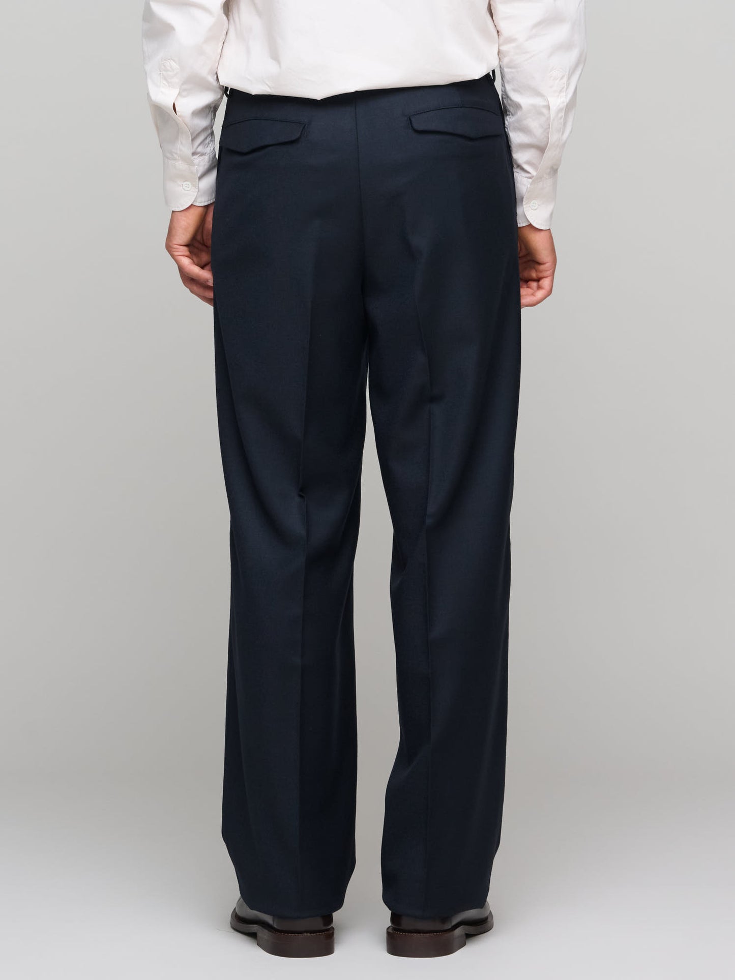Delfo Flannel Trouser, Navy