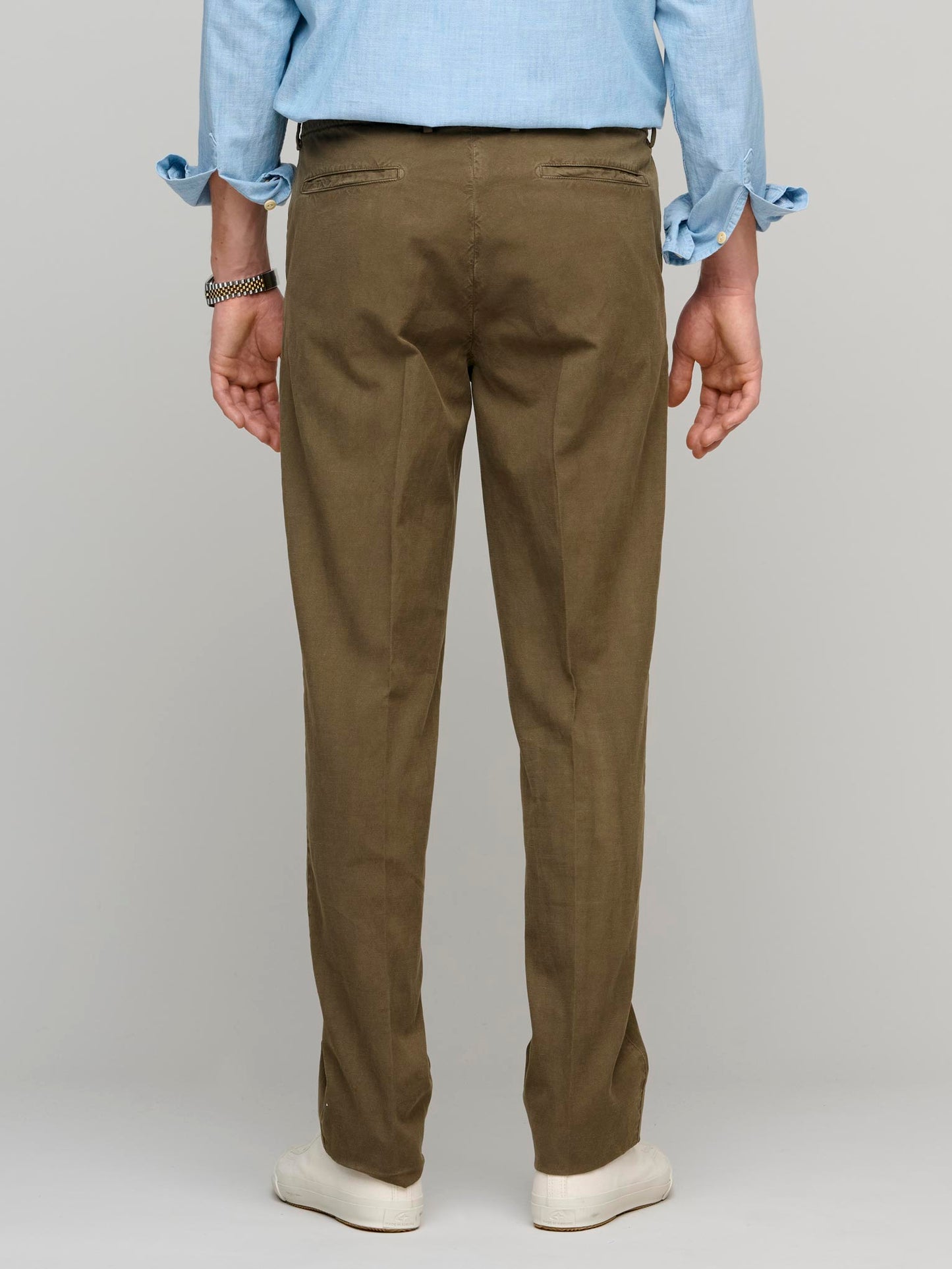 Cotton & Linen Trousers, Brown