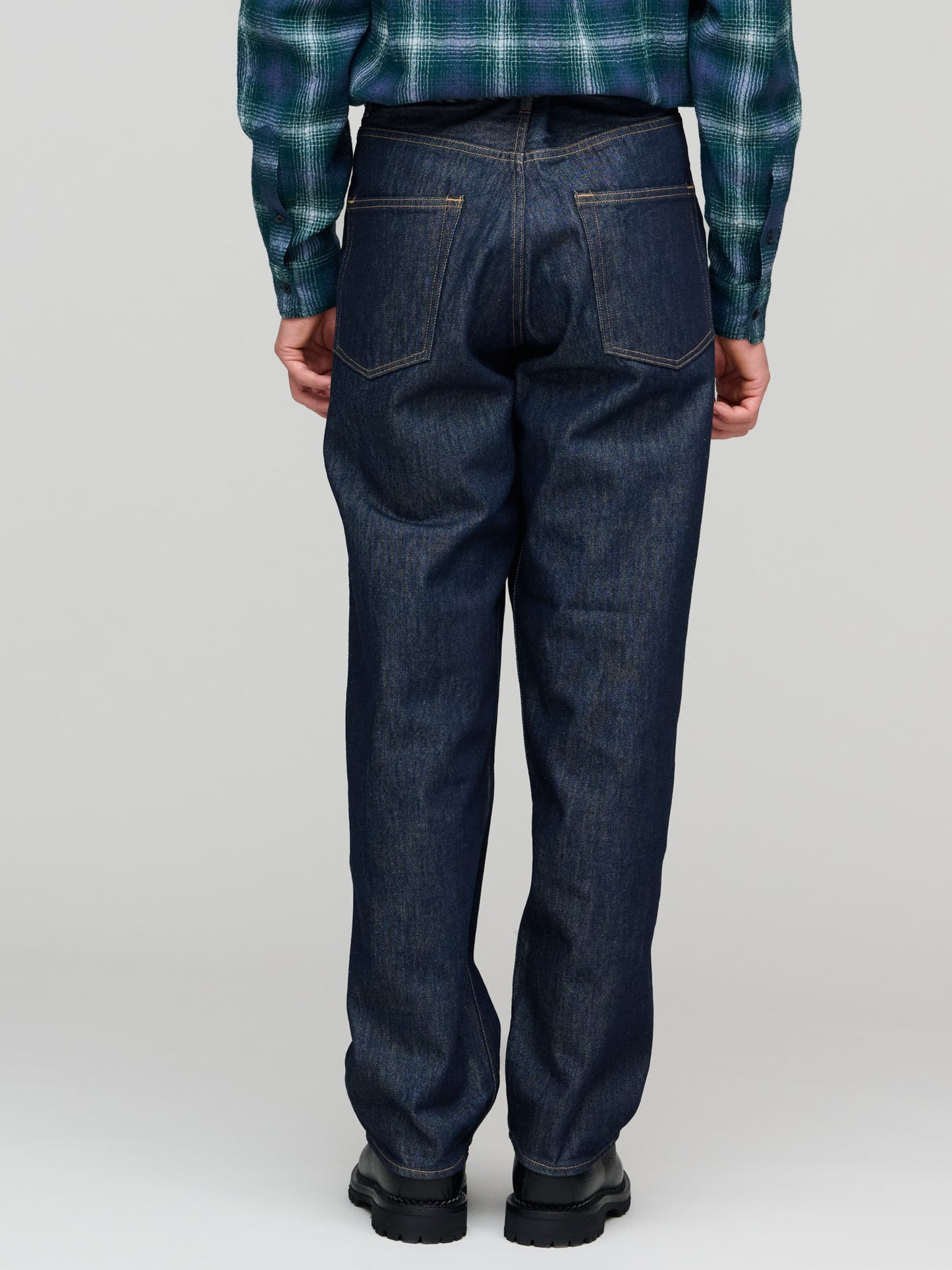 Hard Twist Denim Wide Pants, Indigo