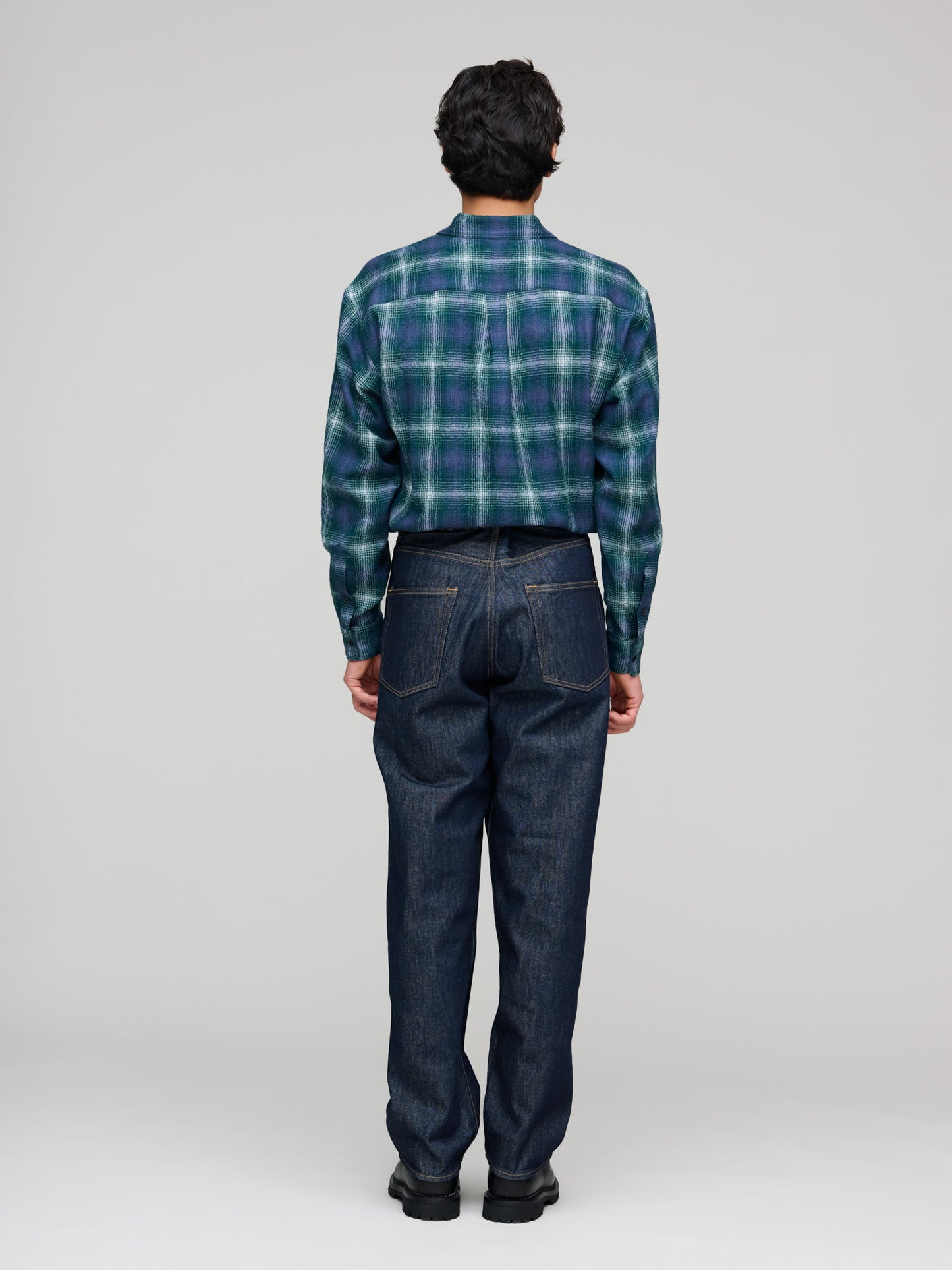 Hard Twist Denim Wide Pants, Indigo