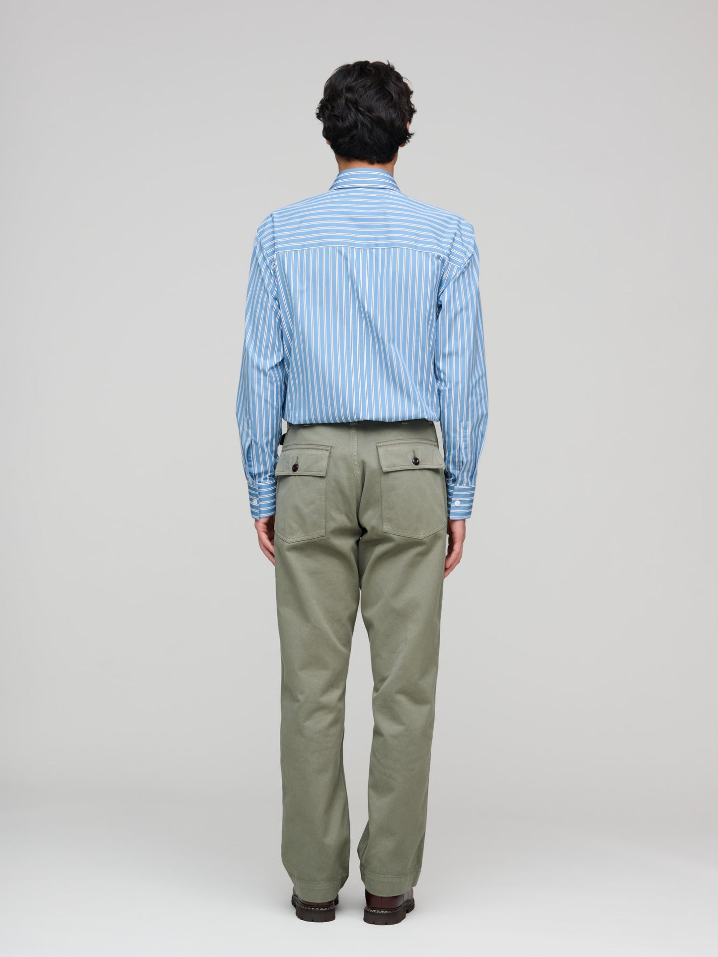 Satin Back Fatigue Trouser, Olive
