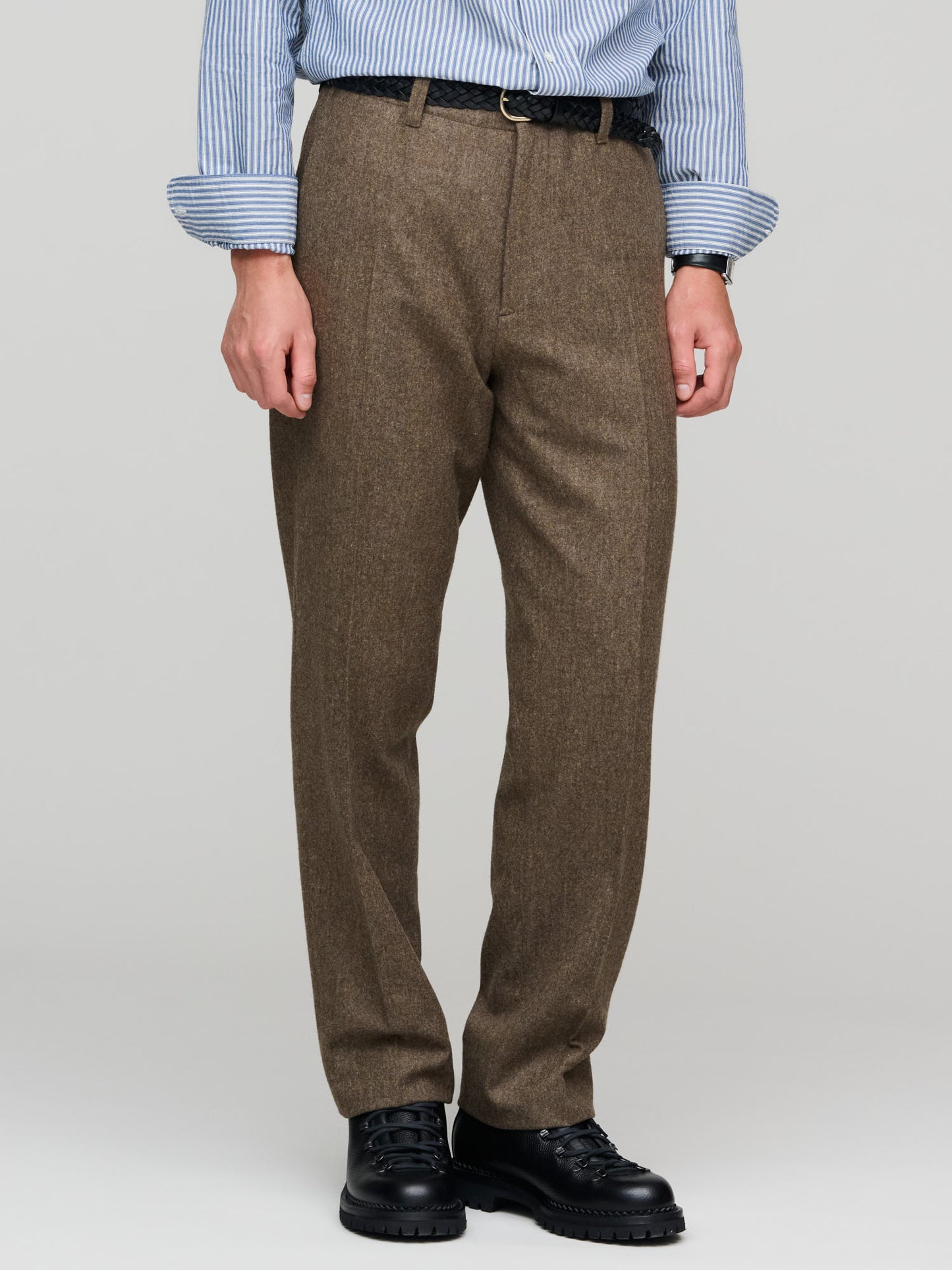 Brushed Flannel Trouser, Khaki