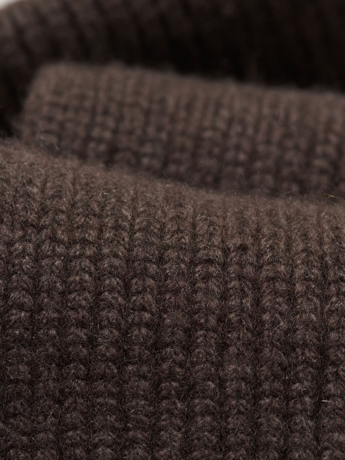 Narrow Ribbed Chain Scarf Cashmere, Bark