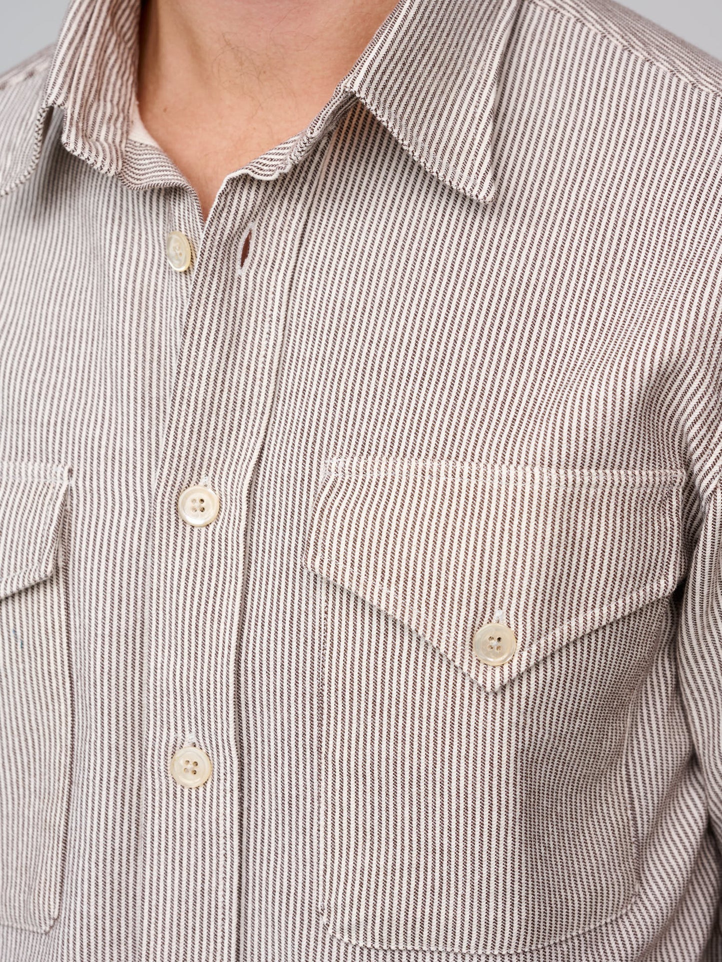 American Western Shirt, Brown Stripe