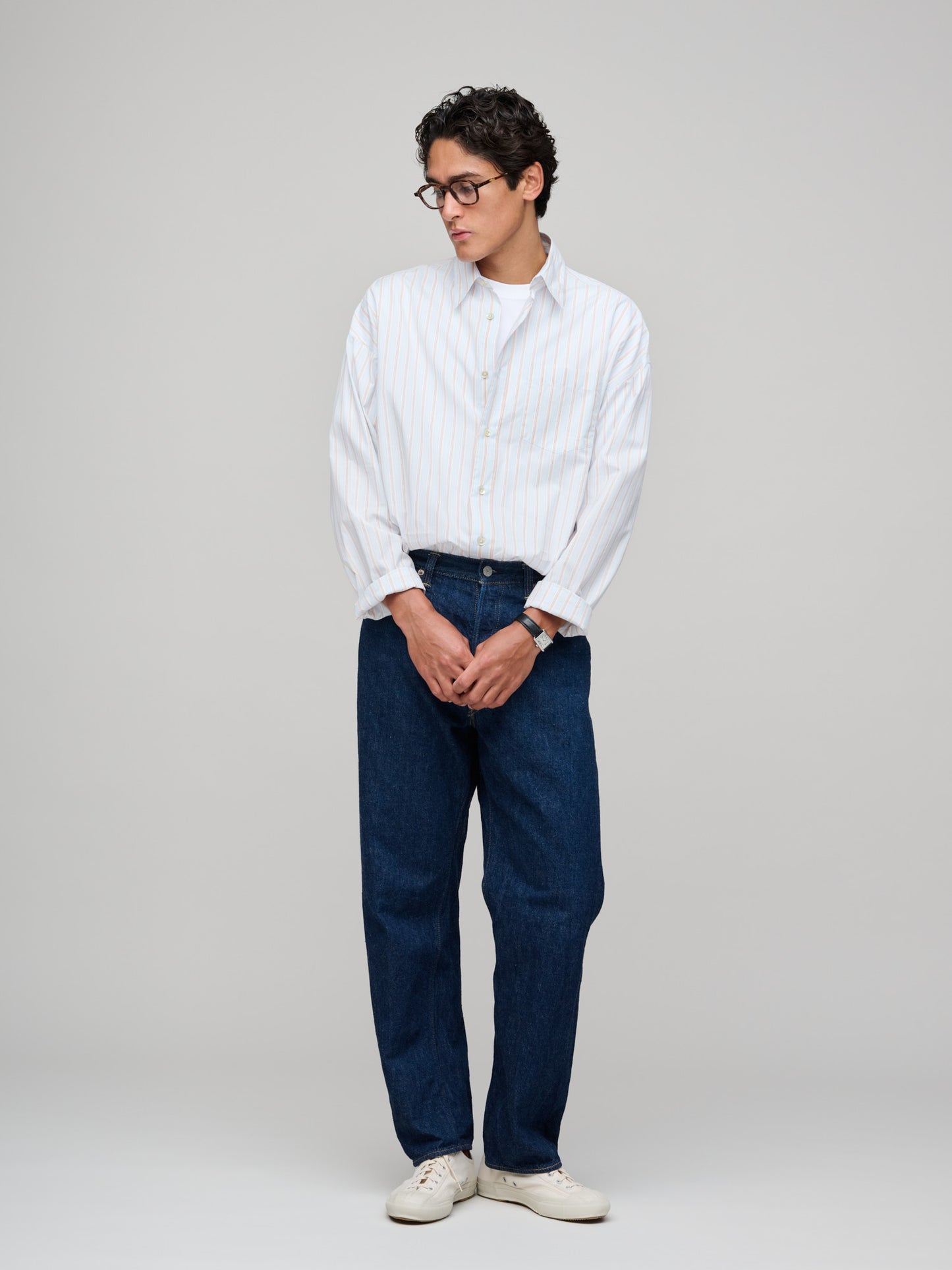 Stable Shirt, Blue, Red Stripe