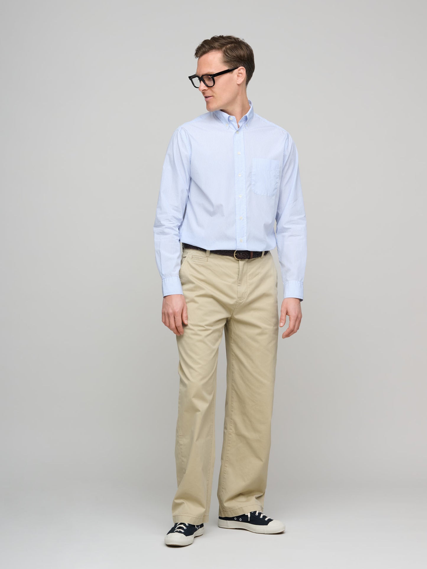 American BD Super Lightweight Shirt, Fine Peasant Stripe