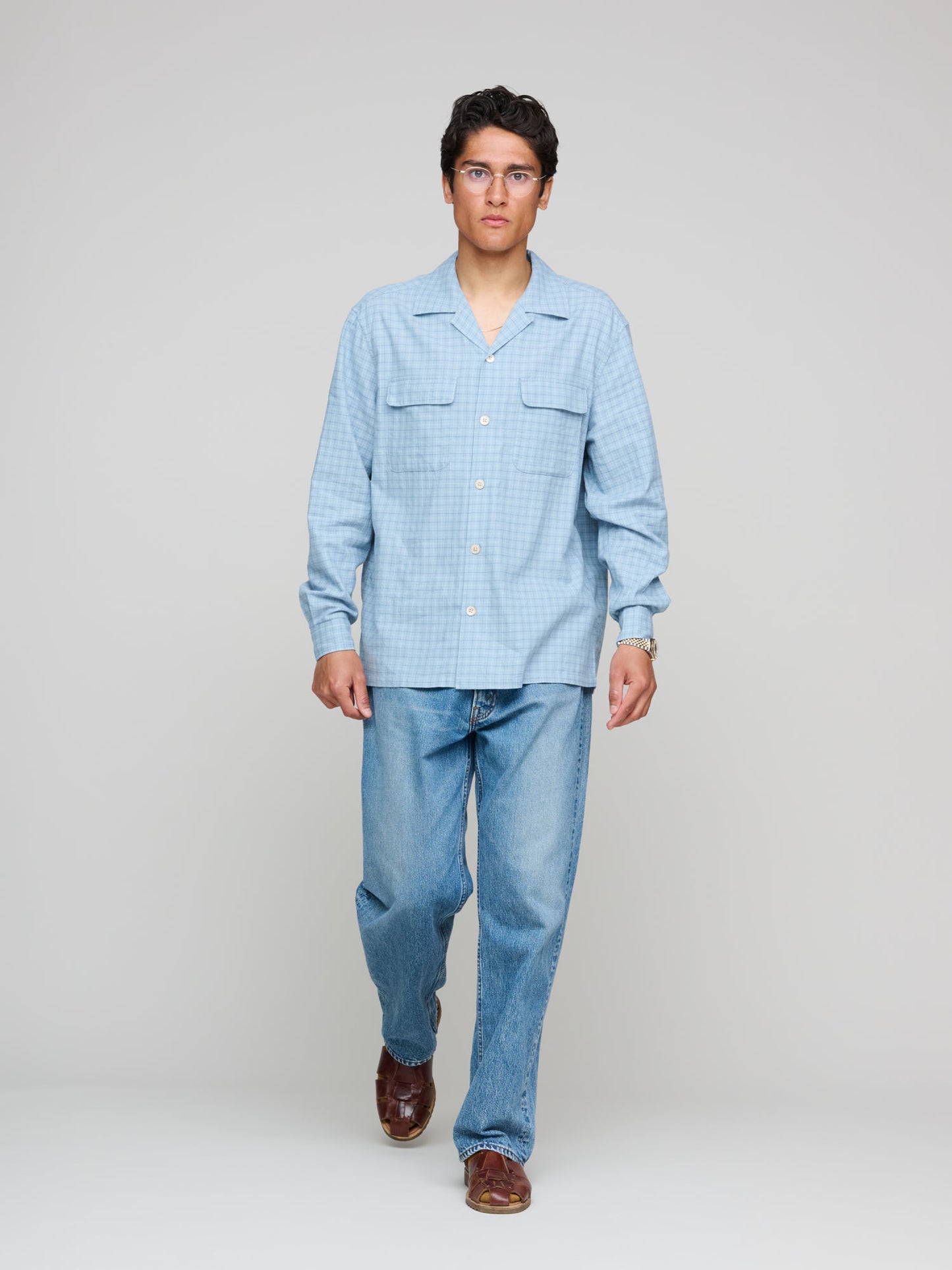 Pocket Shirt, Blue Check
