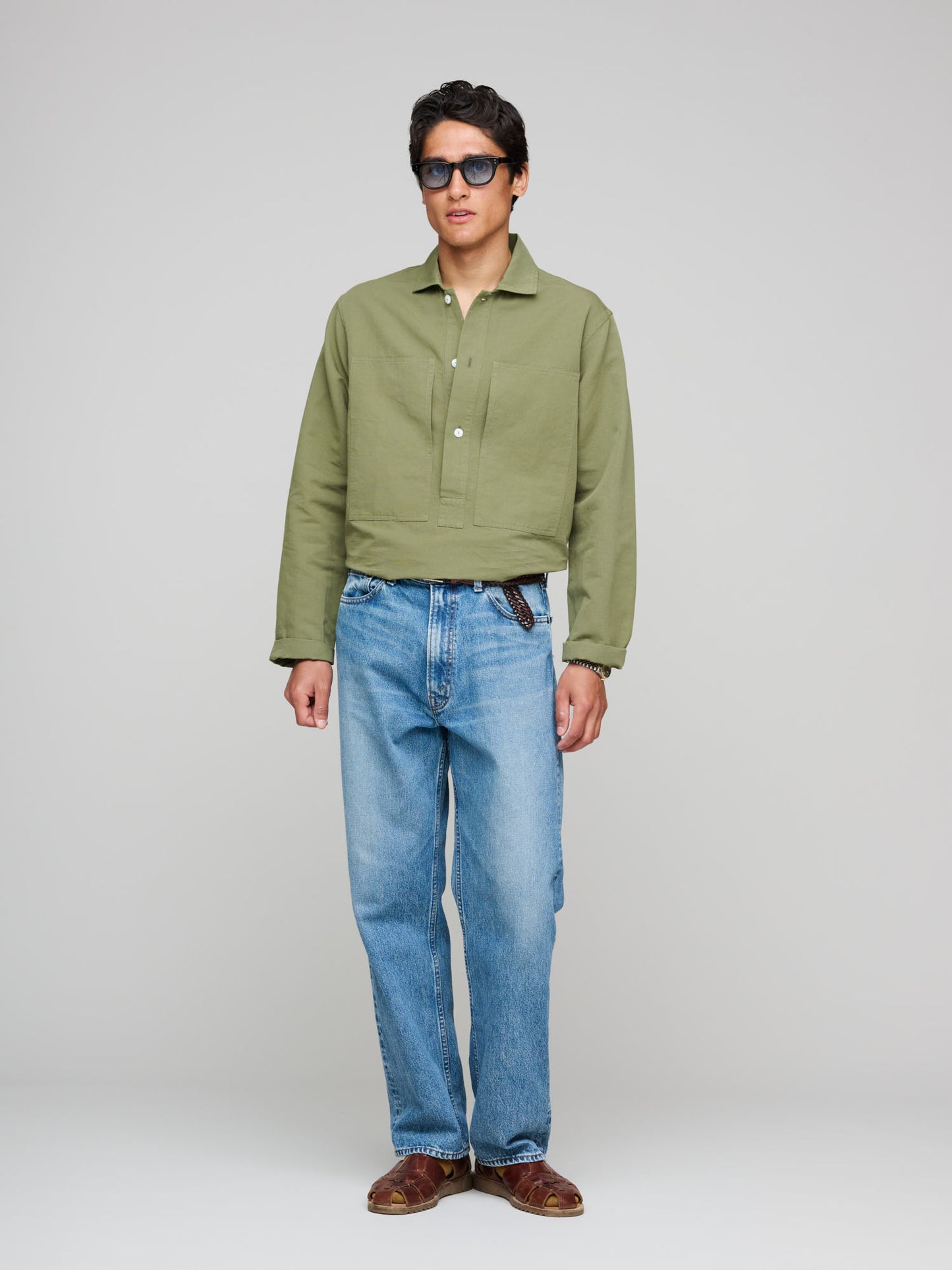 Map Pocket Popover Shirt, Olive