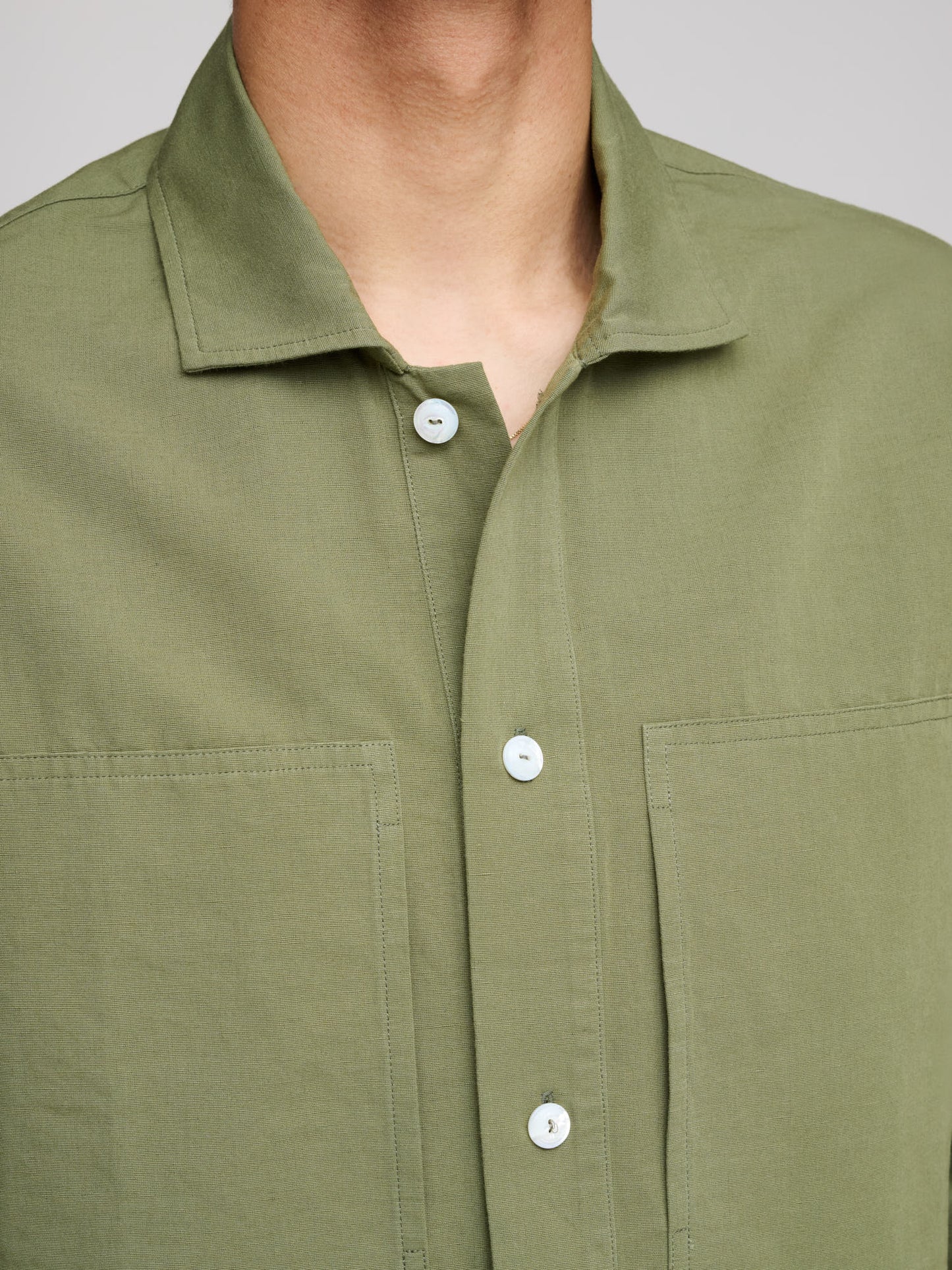 Map Pocket Popover Shirt, Olive