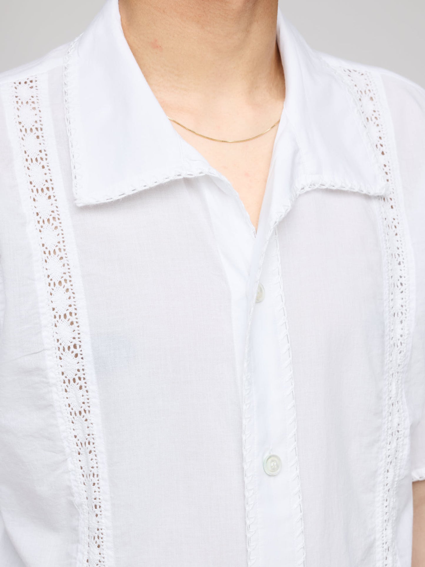 Tamarama Cuban Collar Shirt, Bianco