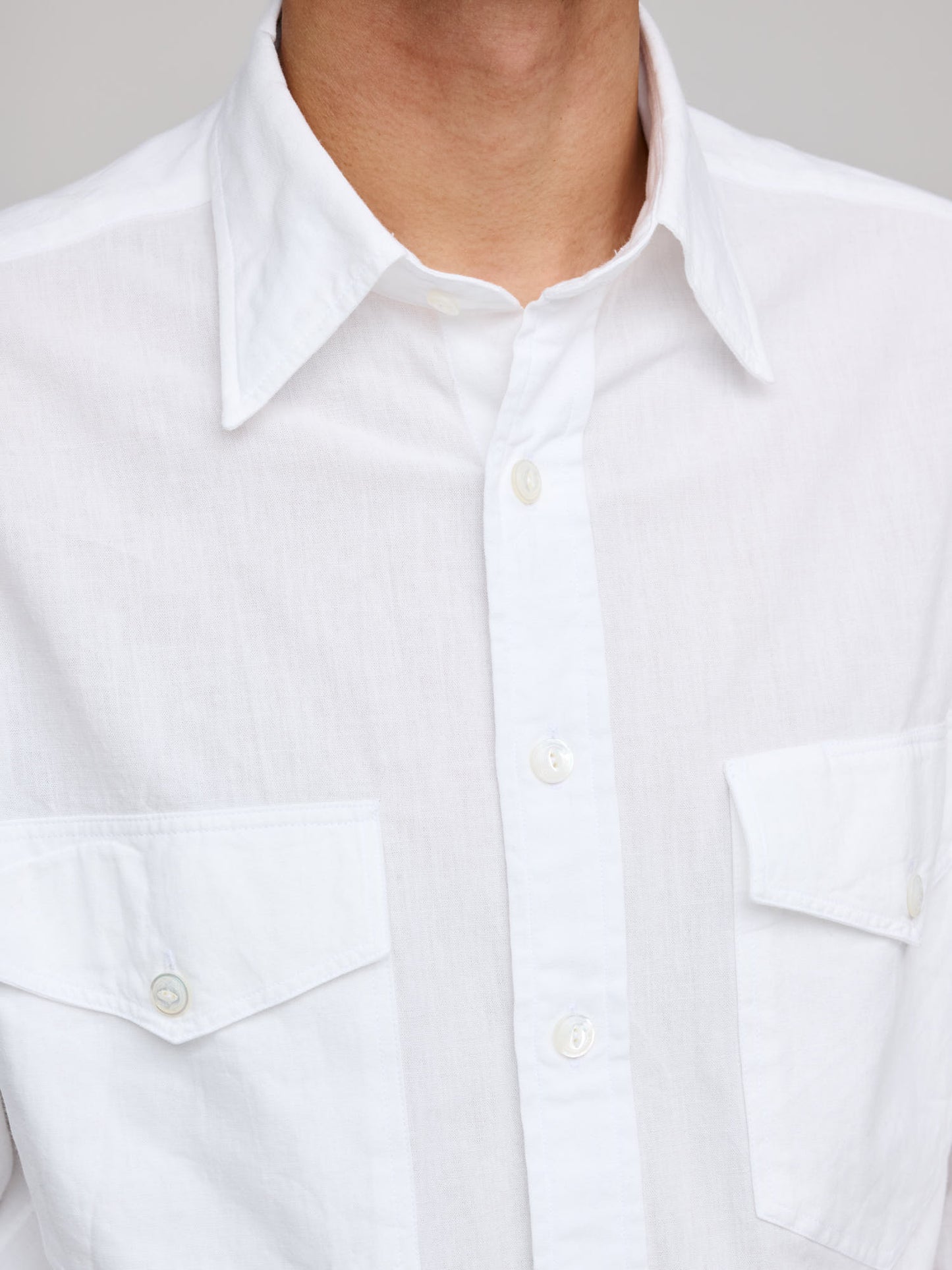 Long Point Work Shirt, Bleached White