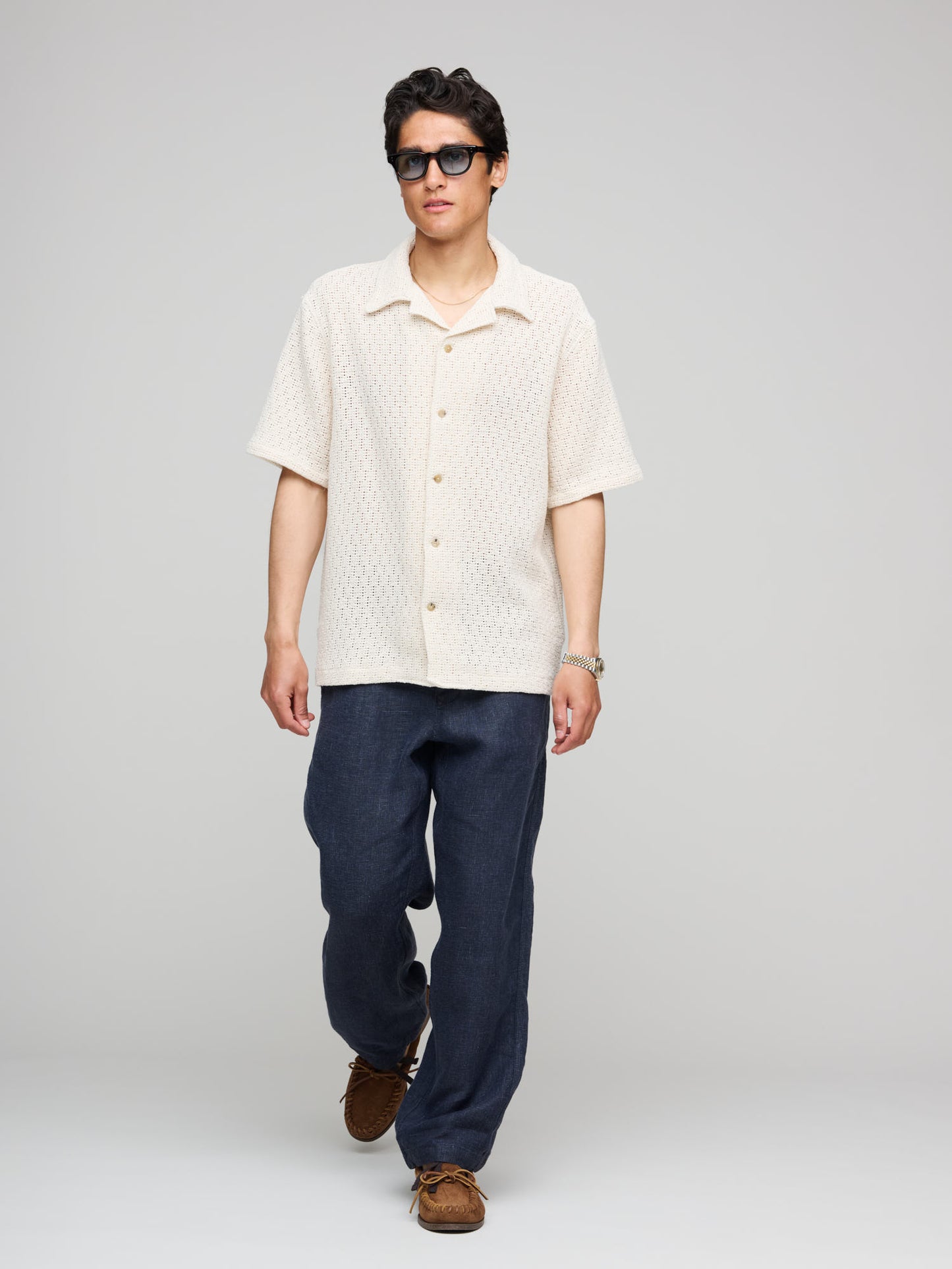 Holiday Shirt Cotton Crochet Weave, Undyed