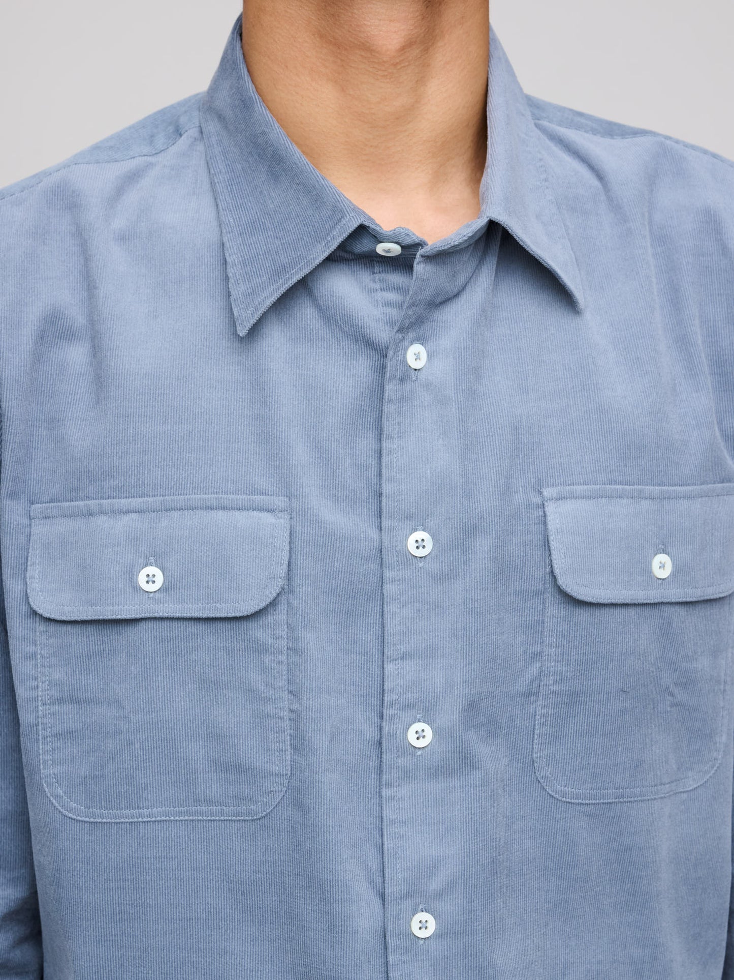 Artist Shirt Needlecord, Storm Blue