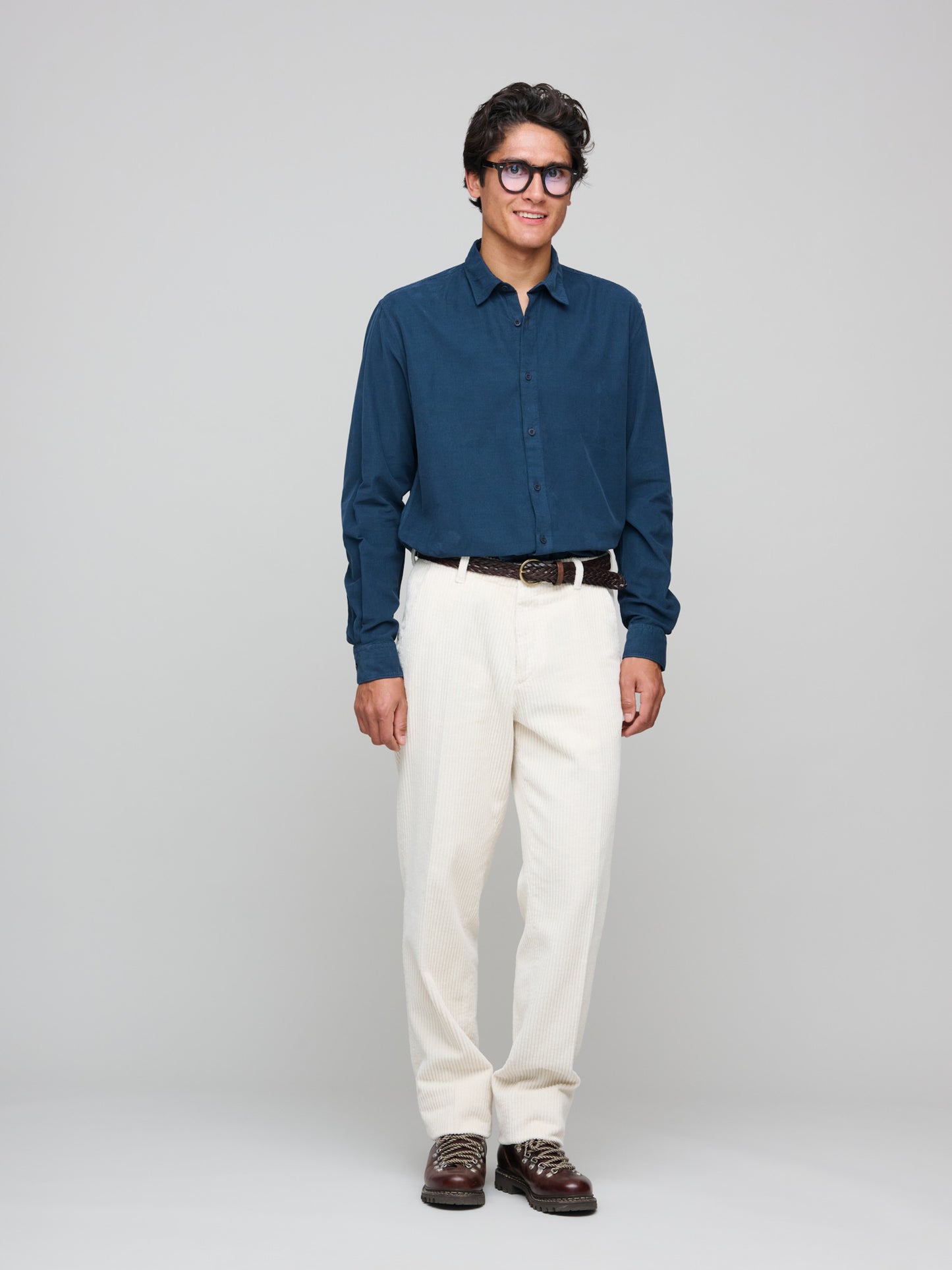Fine Cord Shirt, Navy