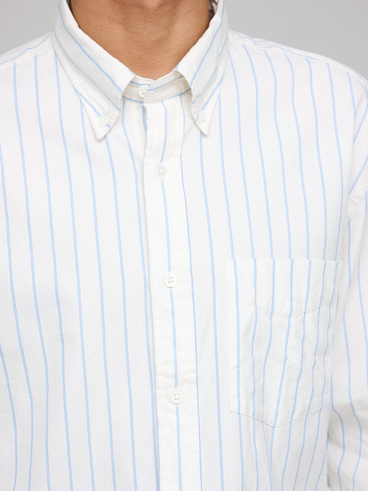 Relaxed fit Luxury Oxford Stripe Shirt, Cream