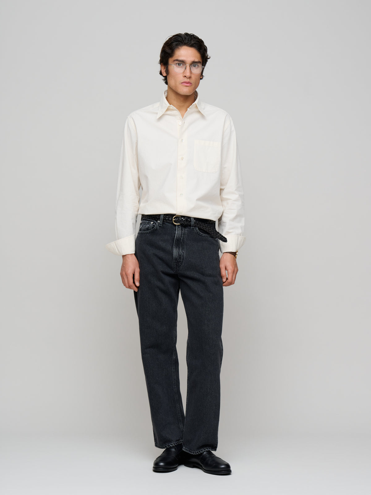 Duty Shirt Triple-Washed Poplin, Undyed Ecru