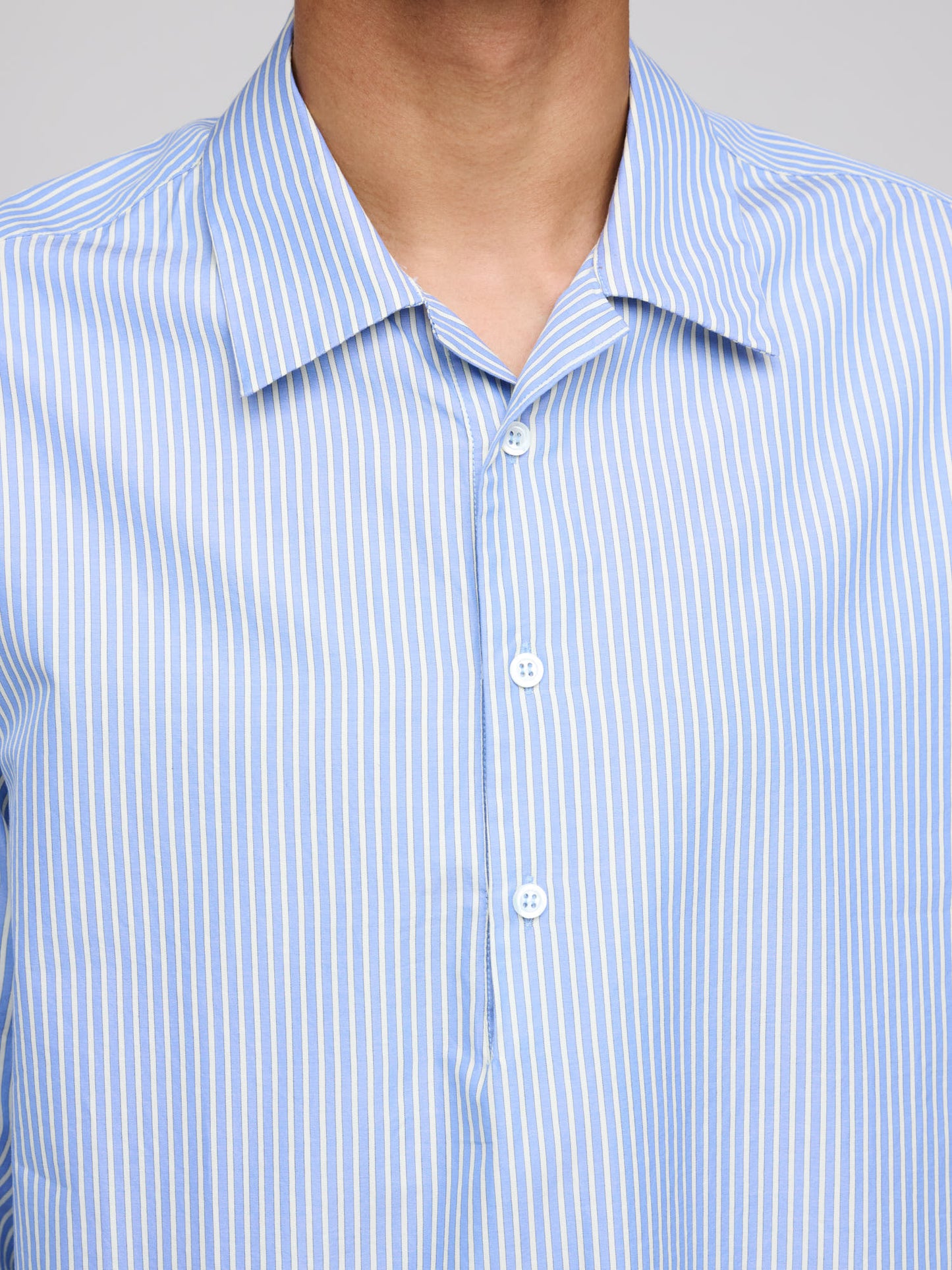 Genga Rigola Shirt, Blue Stripe