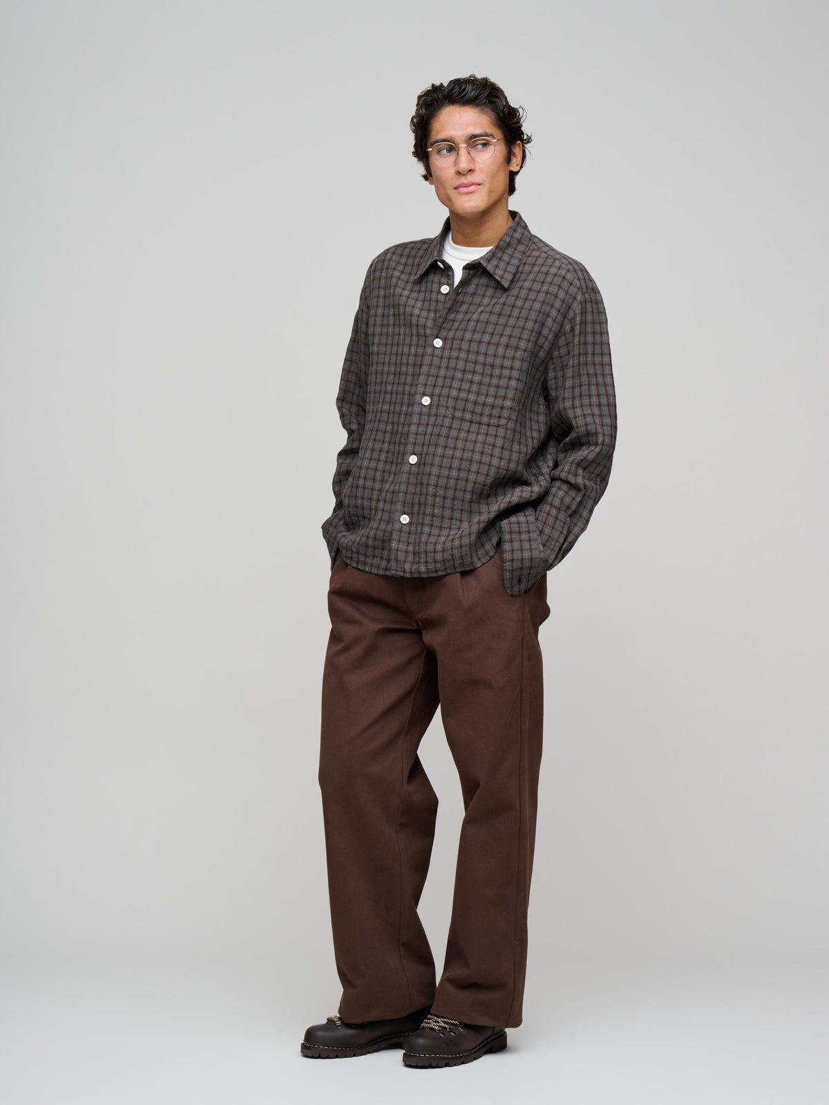 Farmer Shirt Irish Linen, Dusk