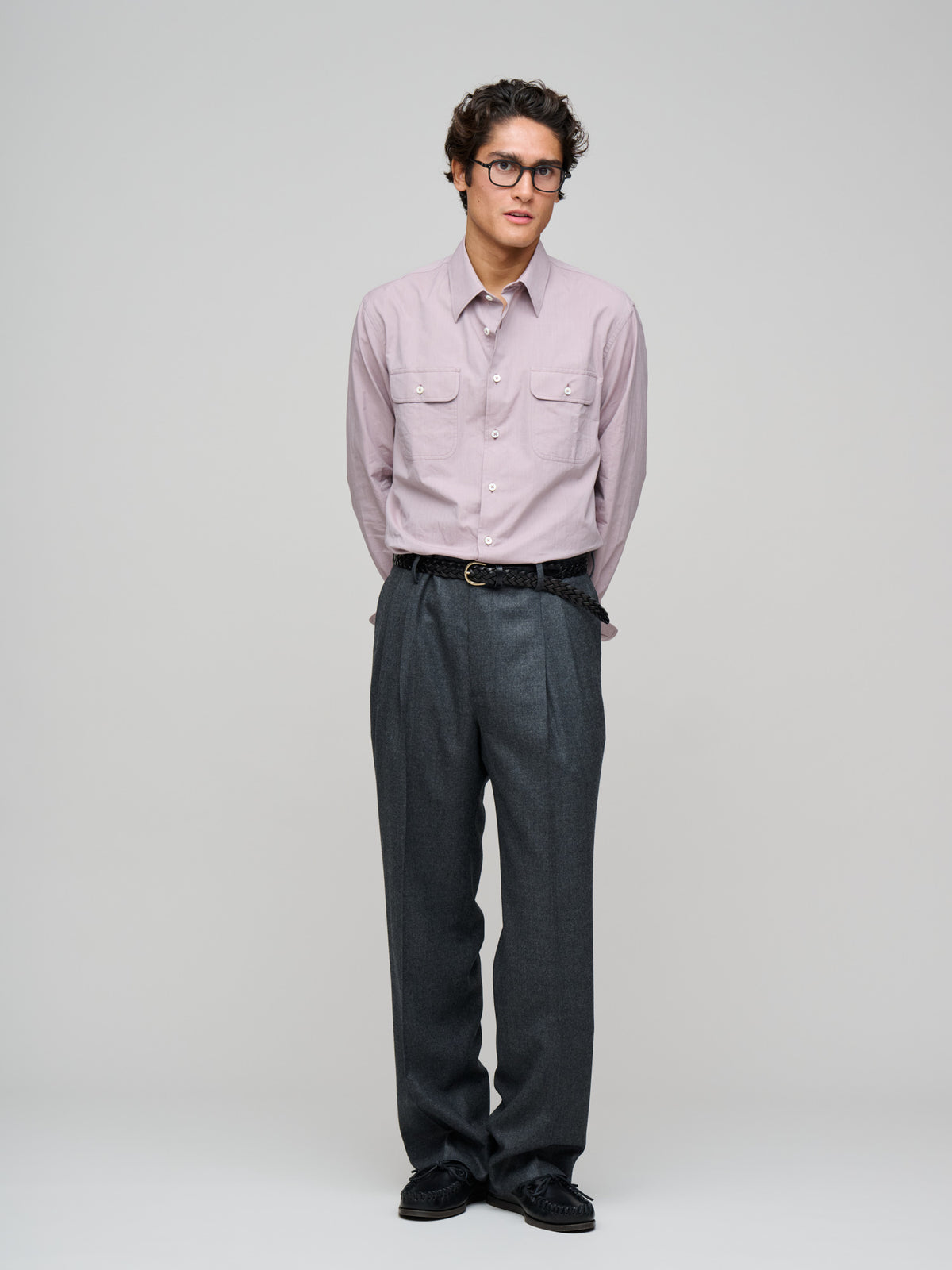 Artist Shirt Italian Cotton Poplin, Rosewood