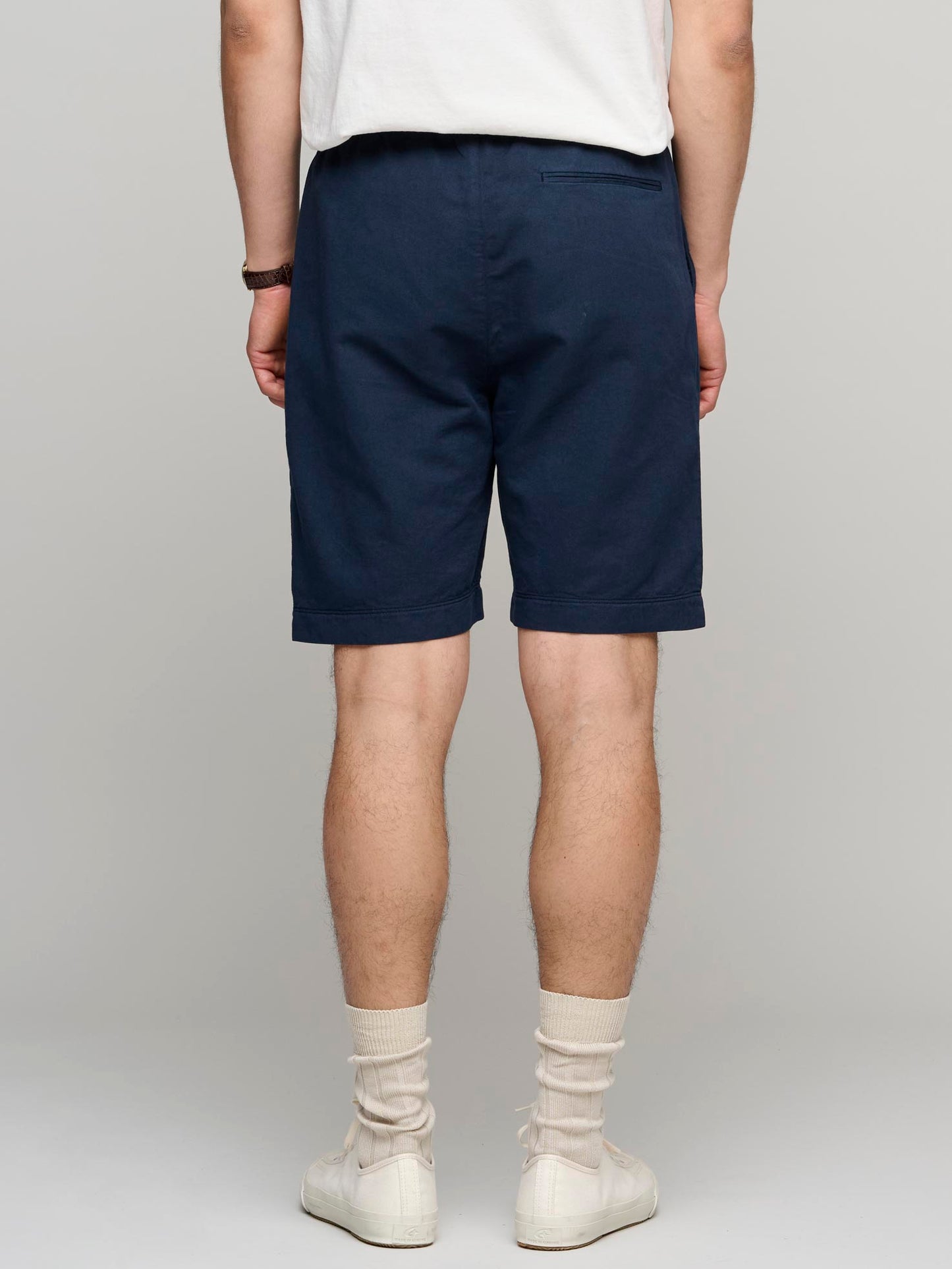 Cotton Linen Drawstring Shorts, Navy