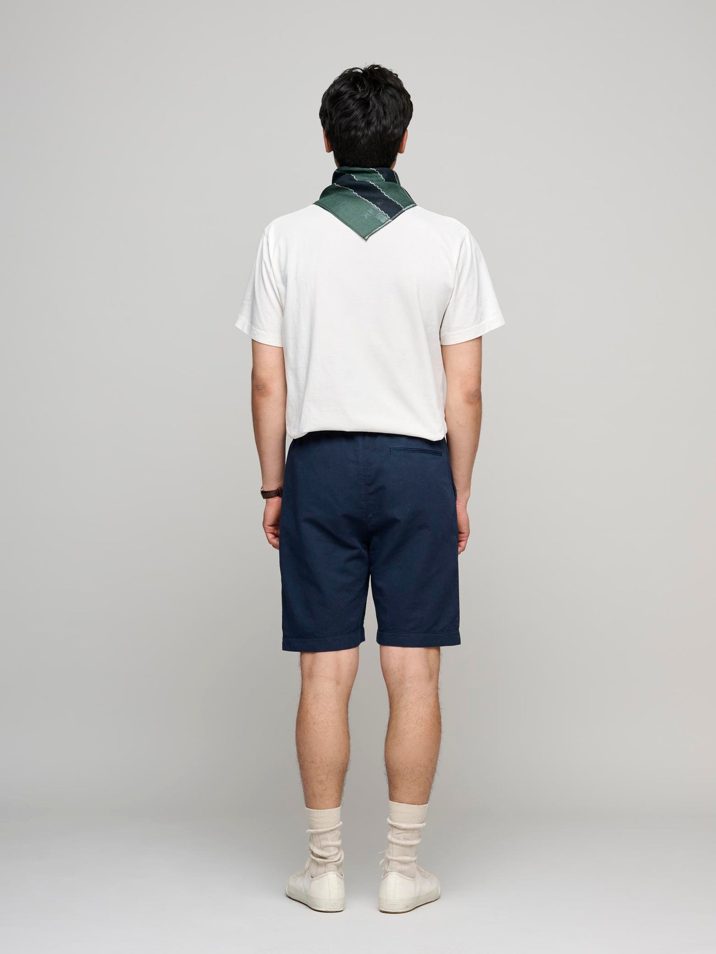 Cotton Linen Drawstring Shorts, Navy