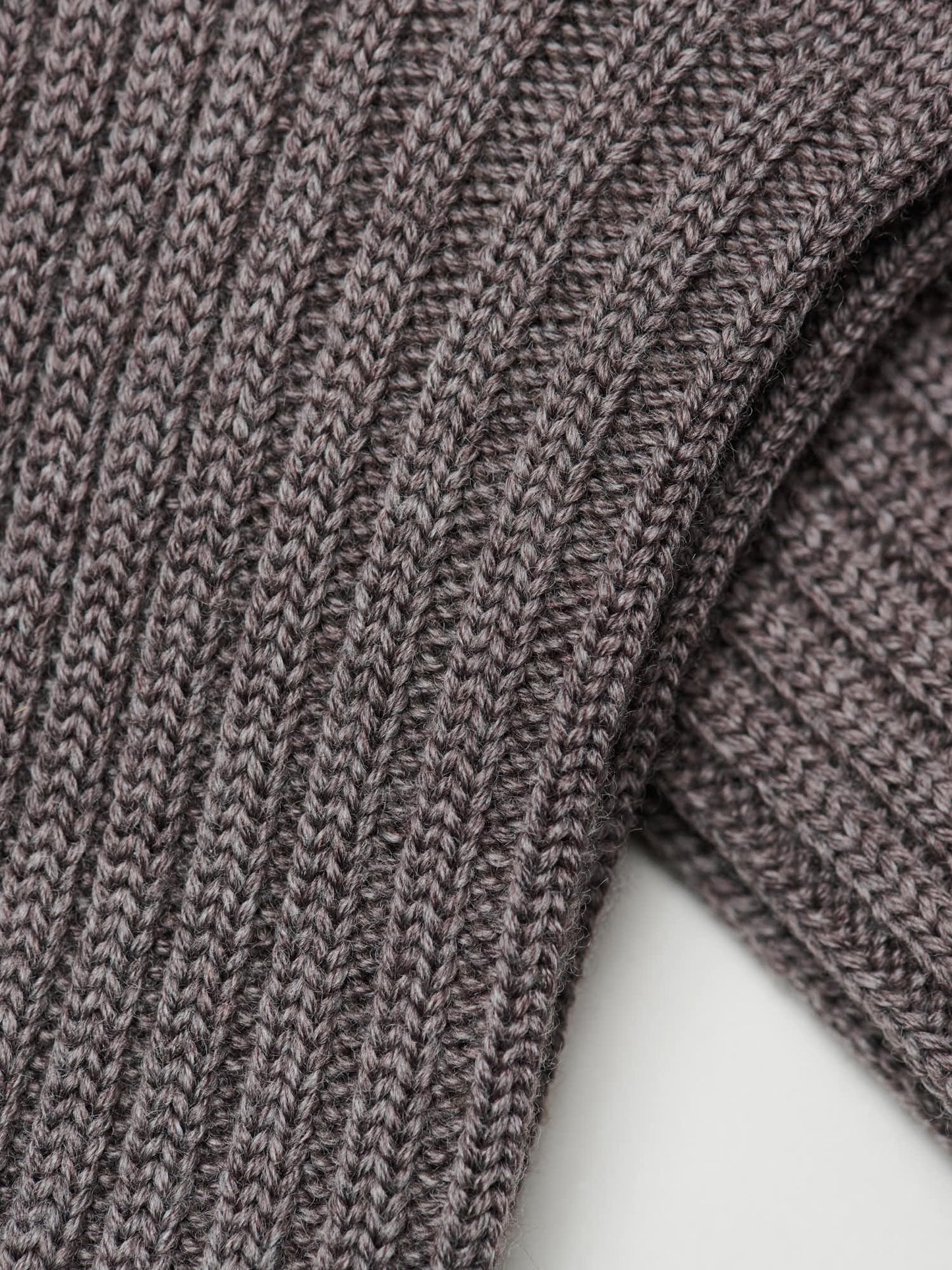 Heavy Ribbed Wool Socks, Grey Brown