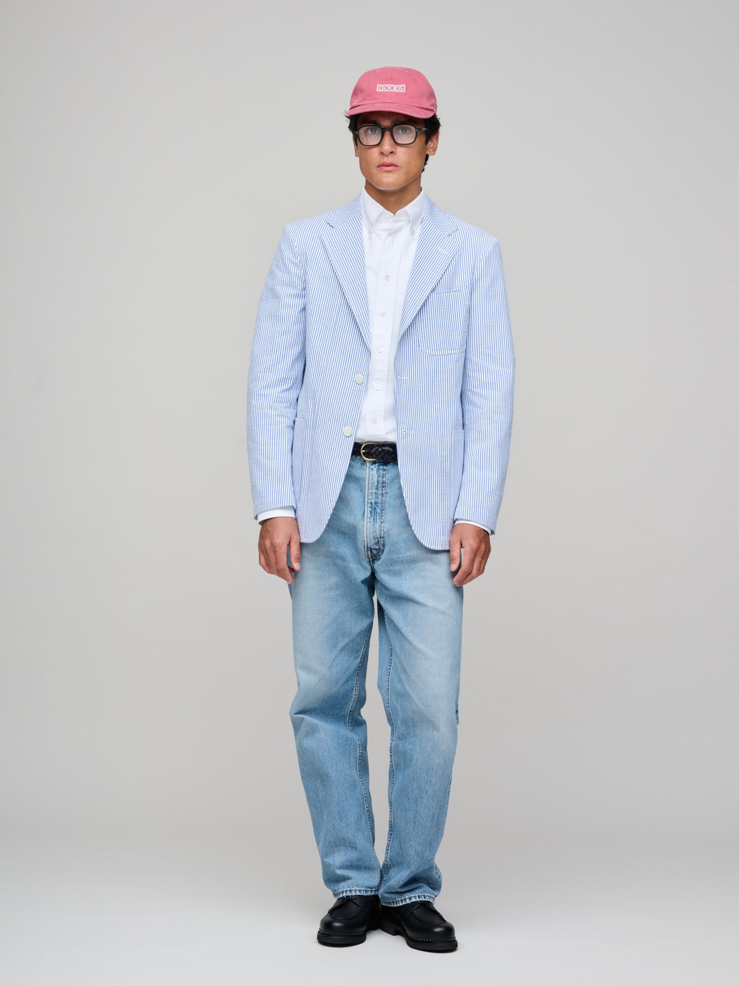 Striped Seersucker Jacket, Blue