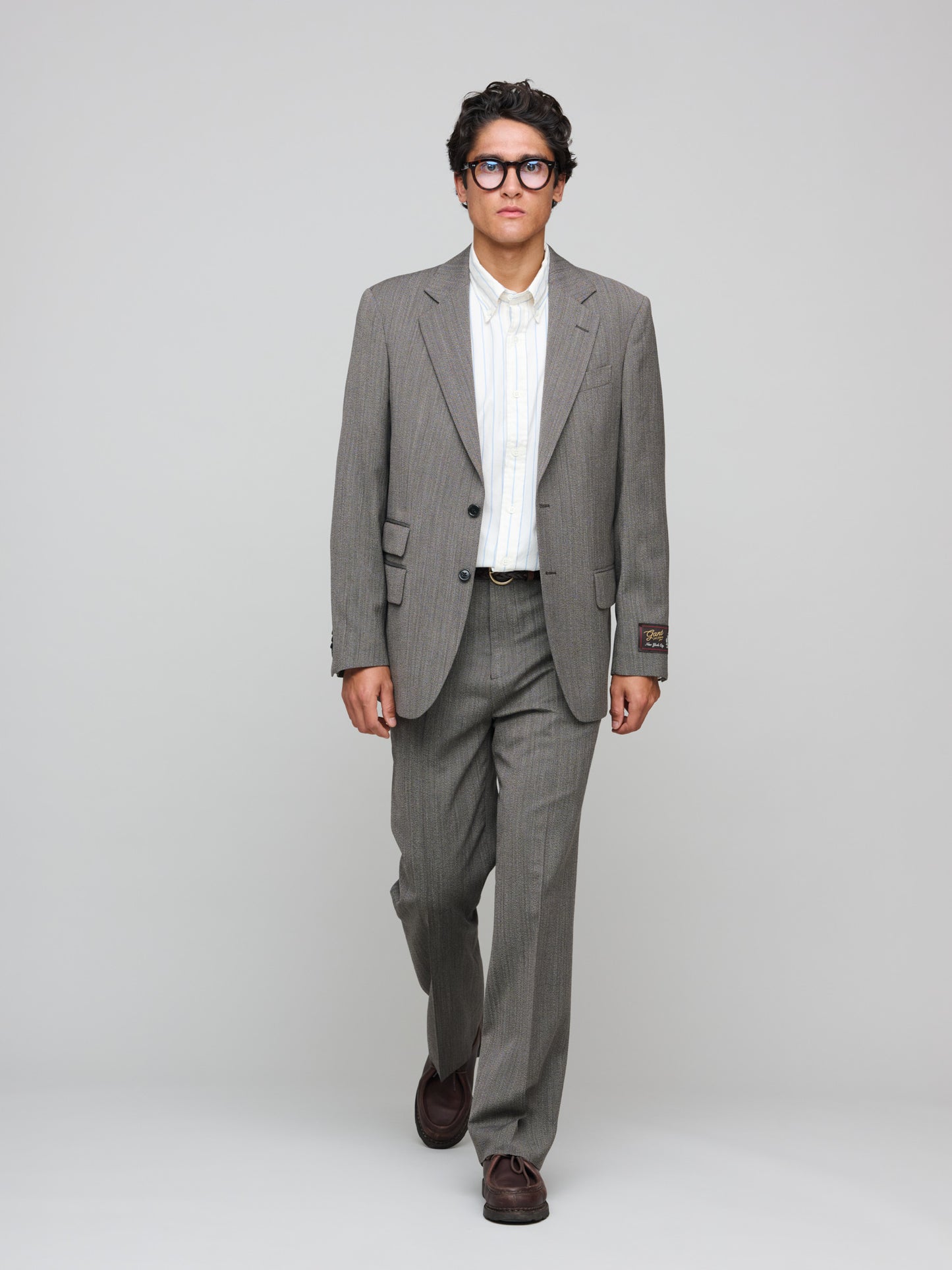 Herringbone Suit Jacket, Deep Brown