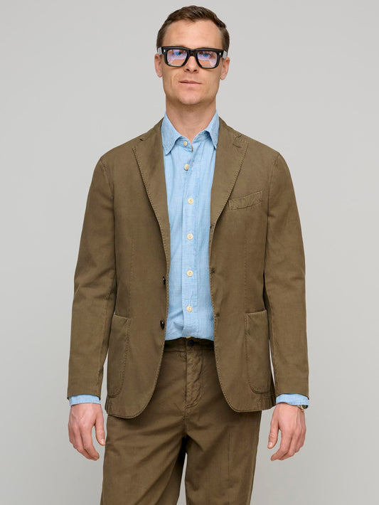 K Jacket Cotton & Linen, Brown