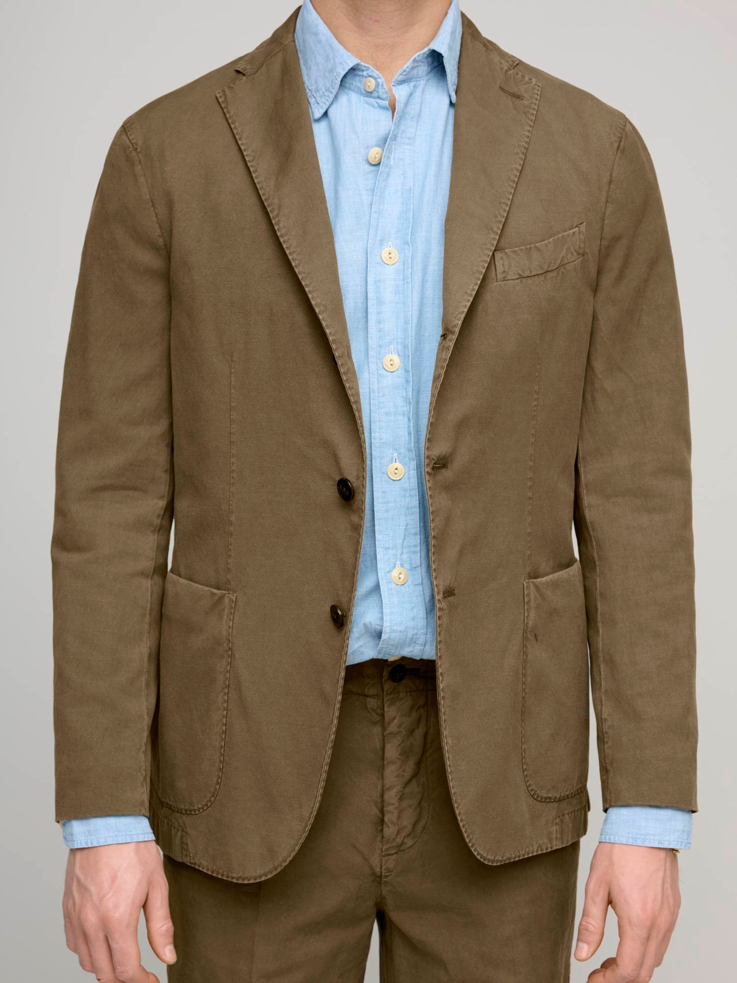 K Jacket Cotton & Linen, Brown