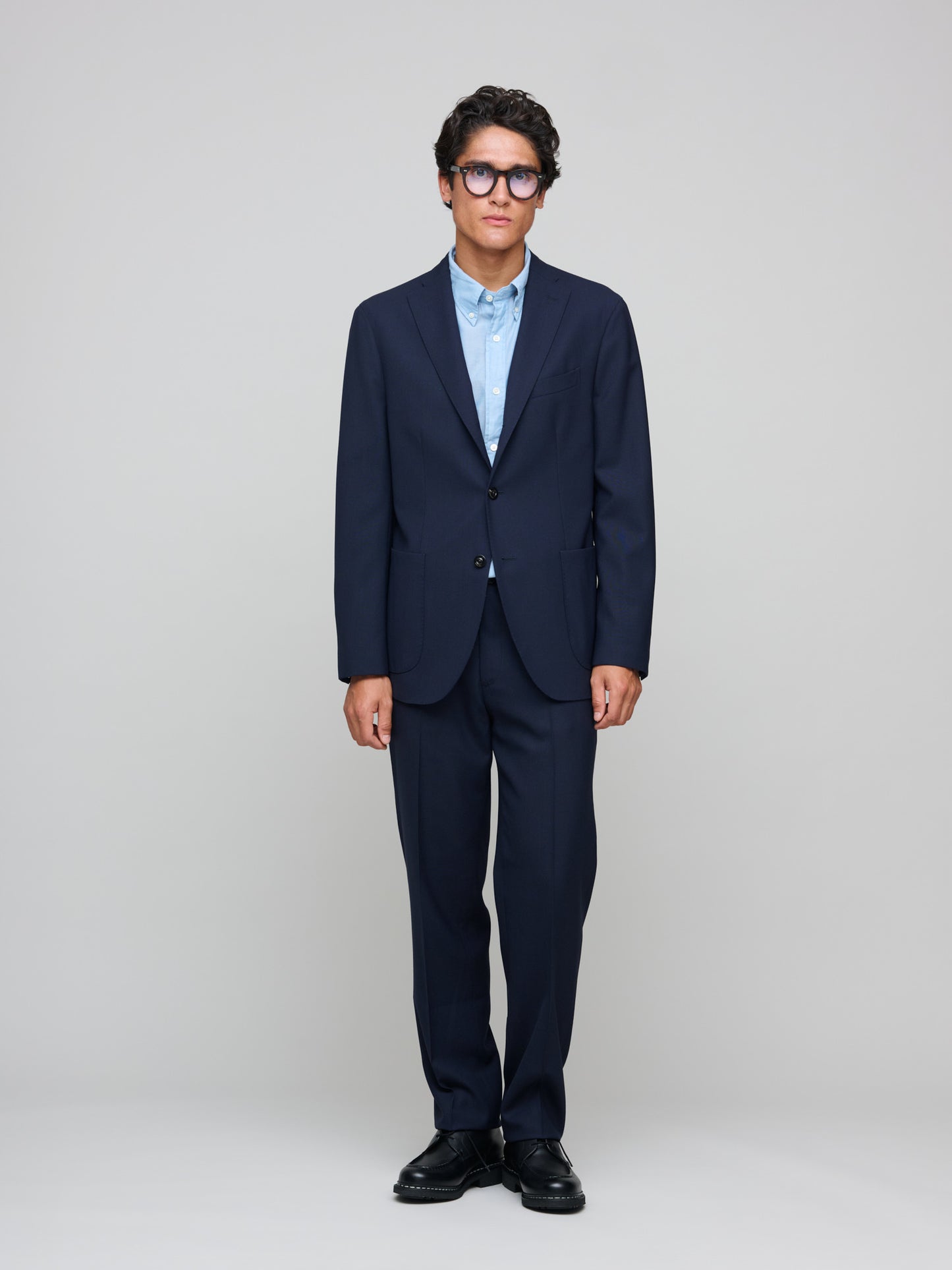 K Jacket Suit Wool, Navy - Classic Fit Trousers