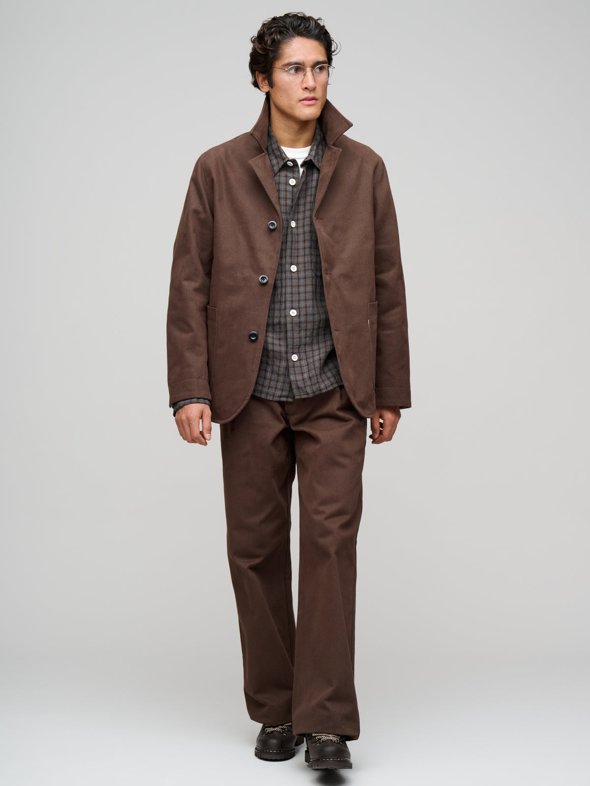 Bruton Blazer Heavy Peached Cotton, Dark Brown