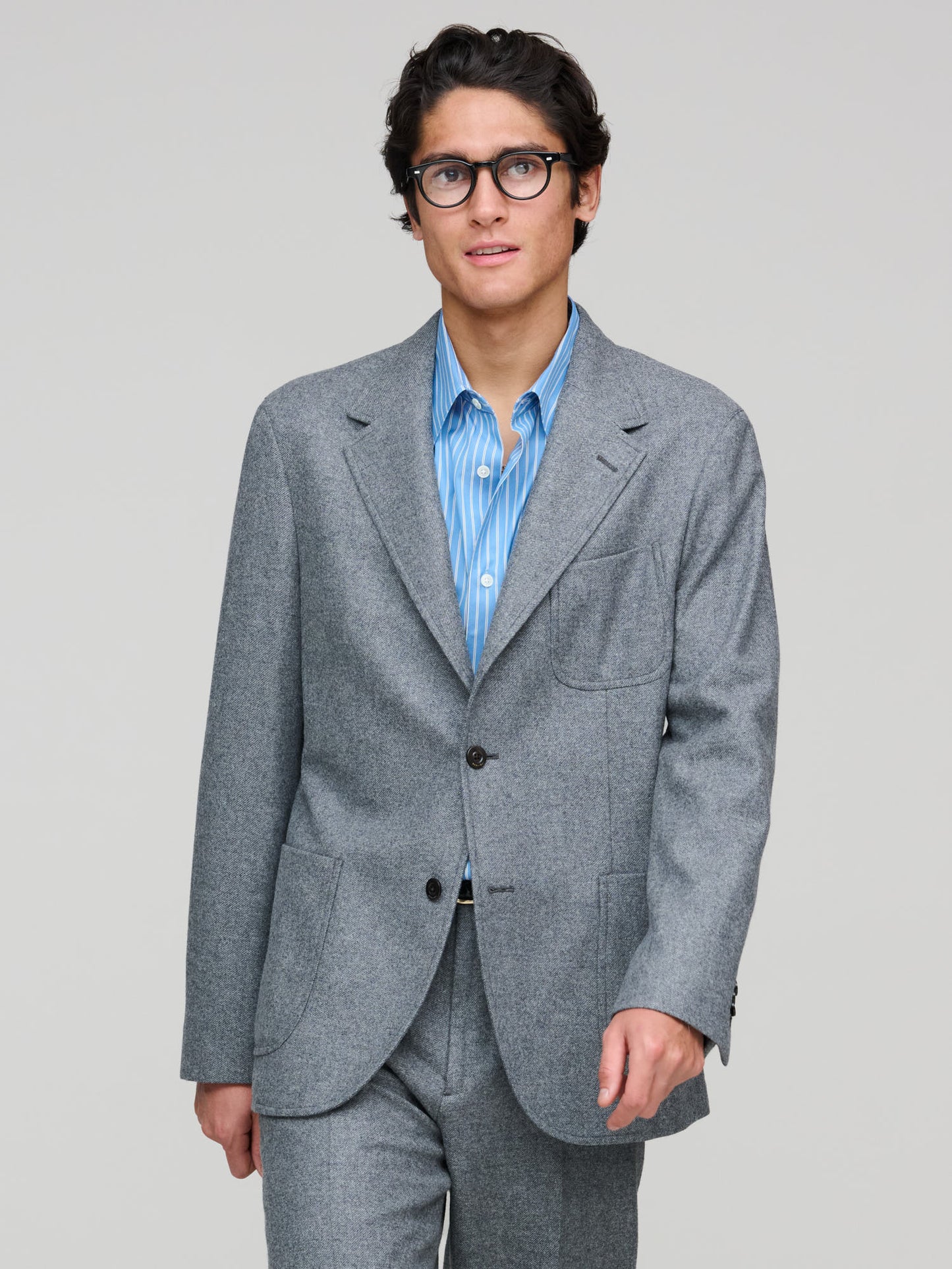 K. Jacket Brushed Flannel, Grey