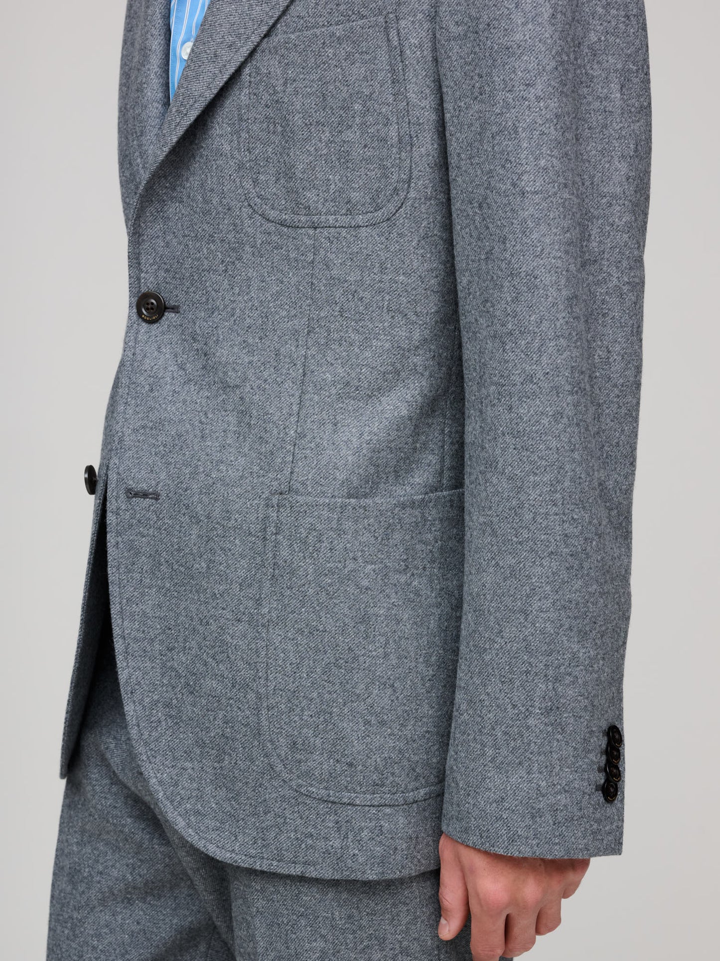 K. Jacket Brushed Flannel, Grey