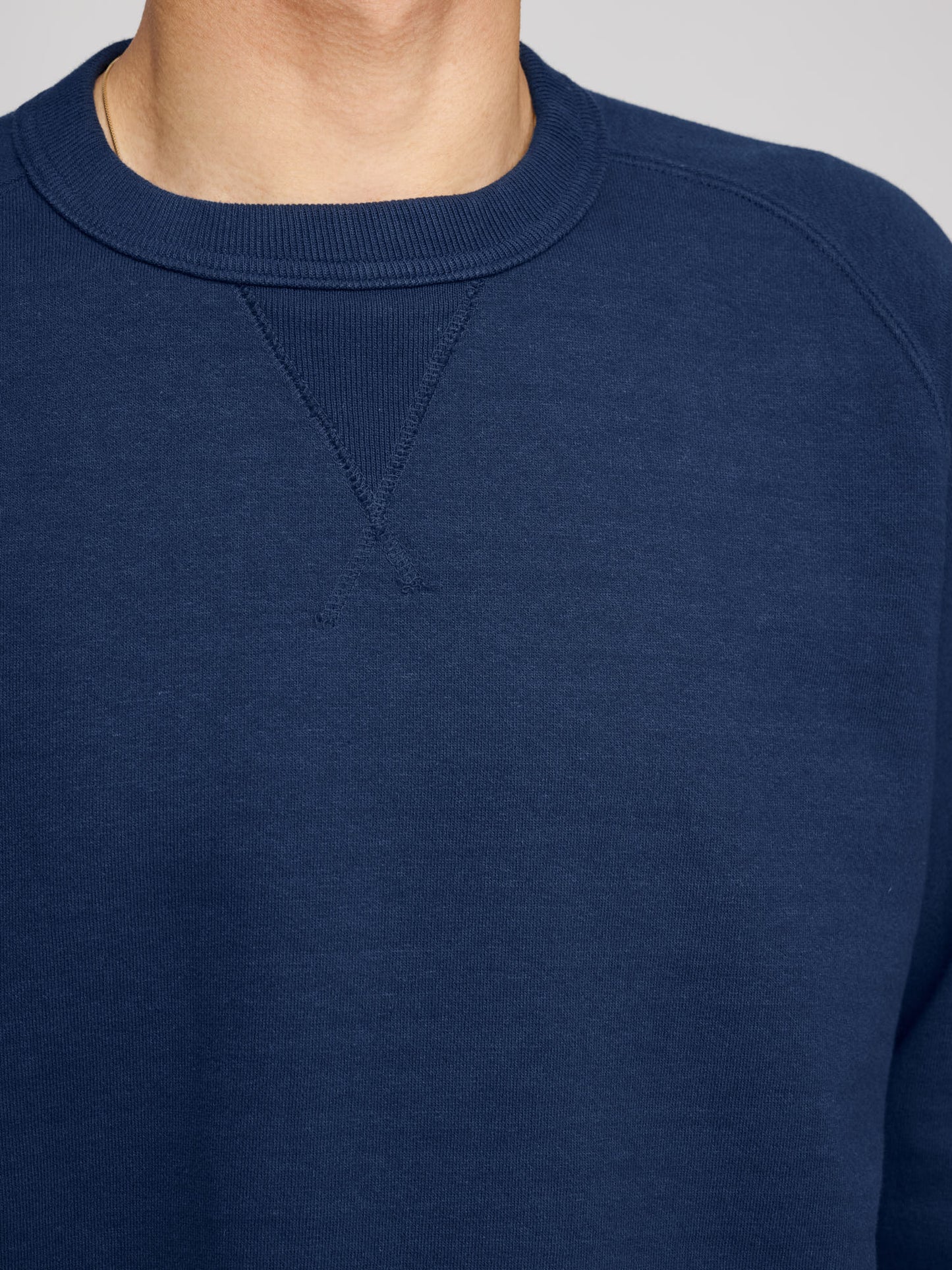 Puamana CN Sweatshirt Japanese Brushed Fleece, Dark Navy