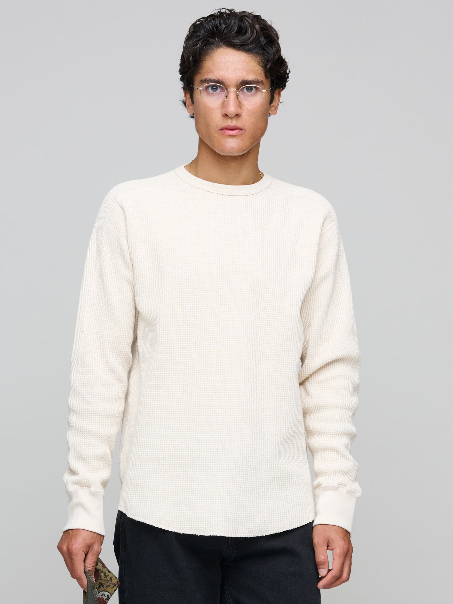 Crew Neck Thermal Sweat, Natural
