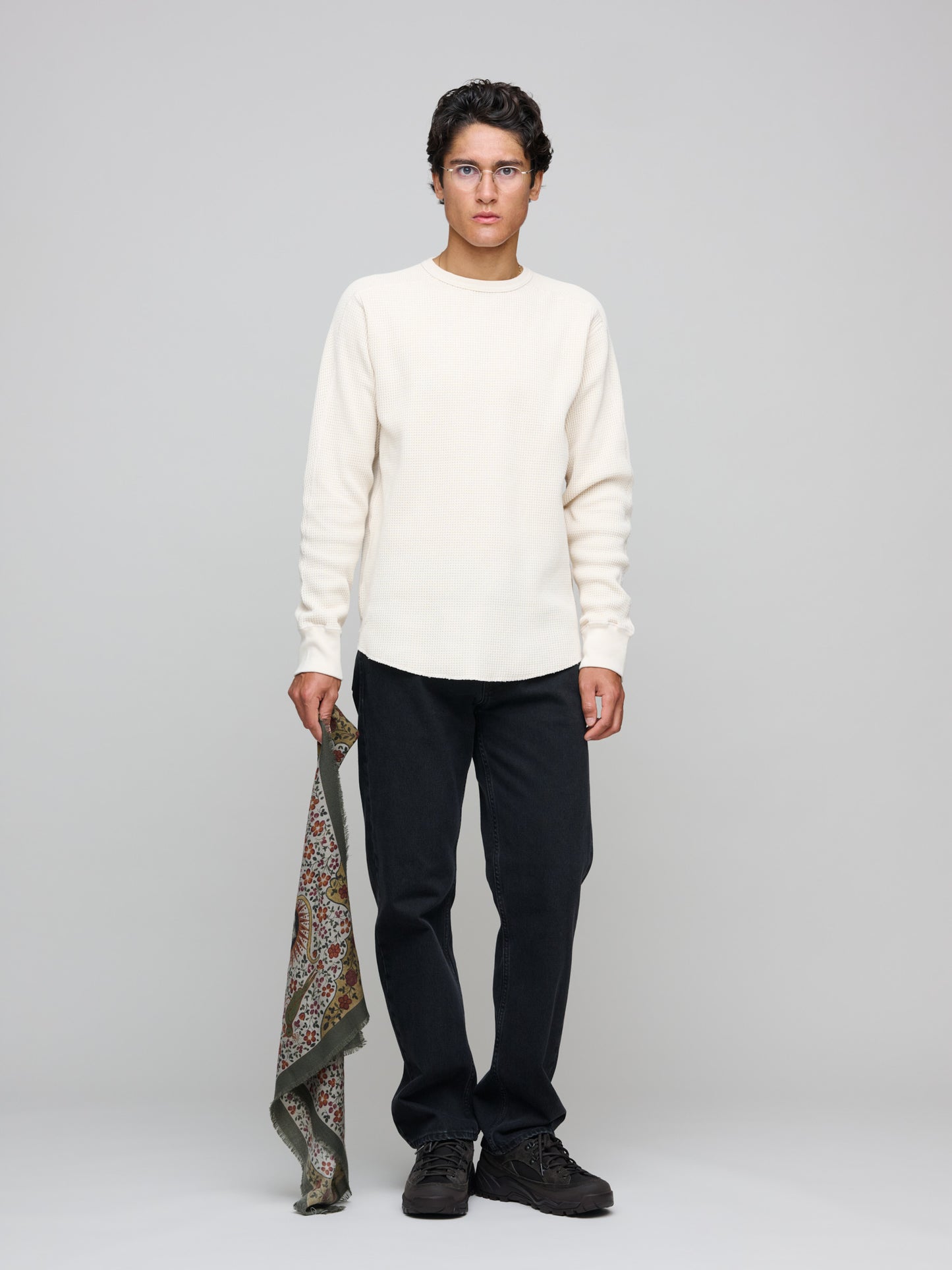 Crew Neck Thermal Sweat, Natural