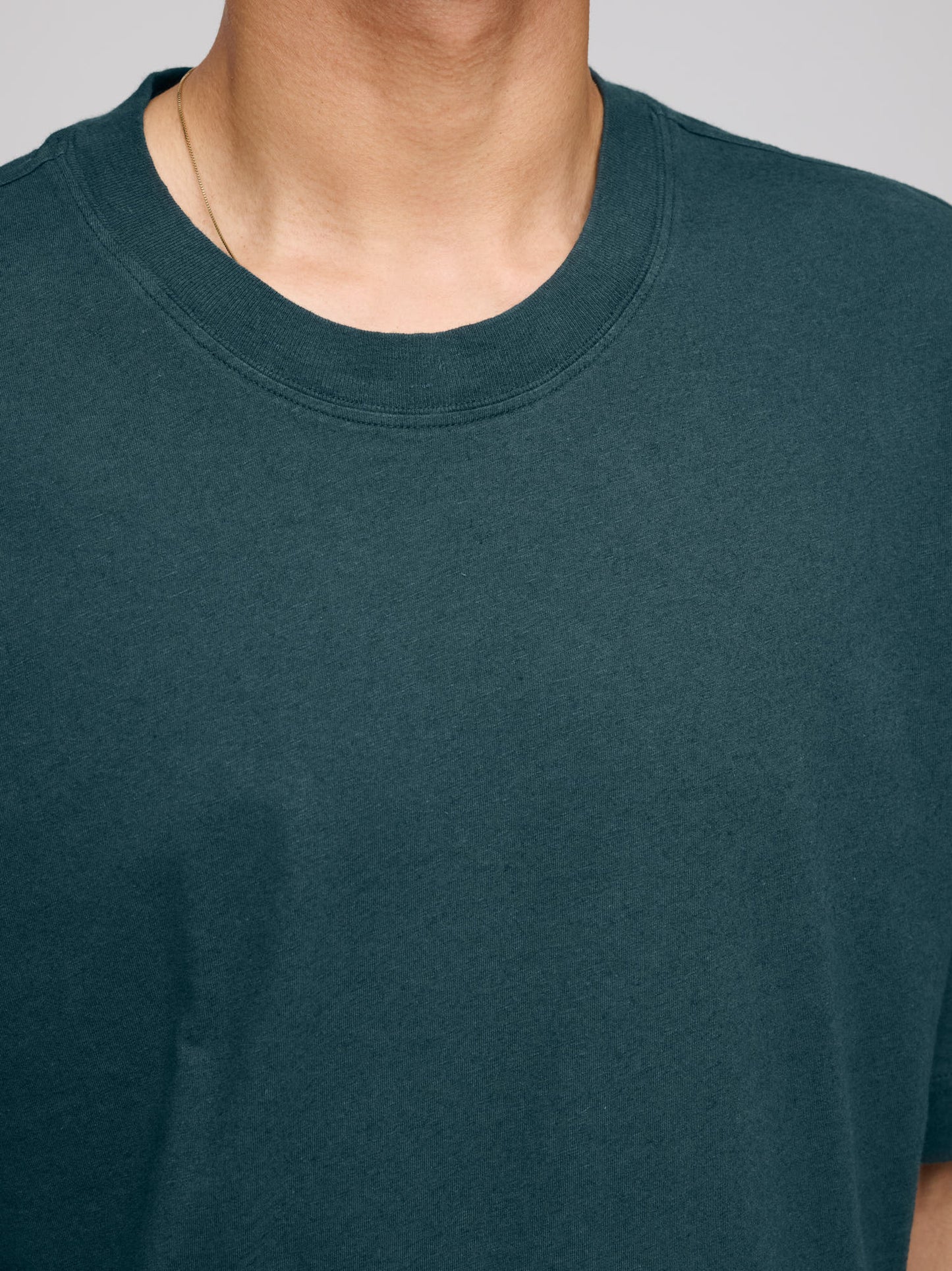 Simple T-Shirt Cotton Linen Jersey, Algae