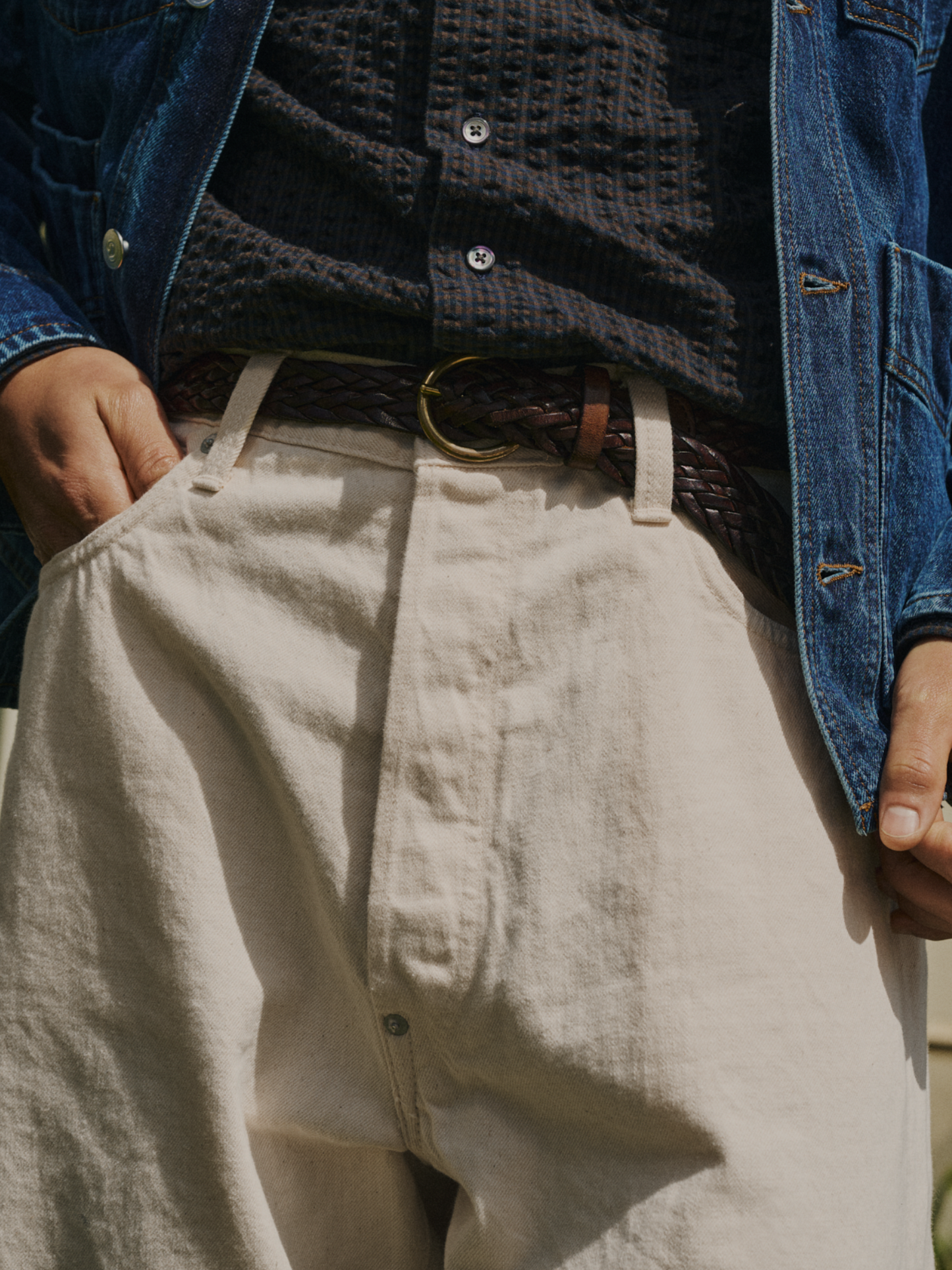 Grand Dad's 1011 relaxed Fit Denim, Ecru