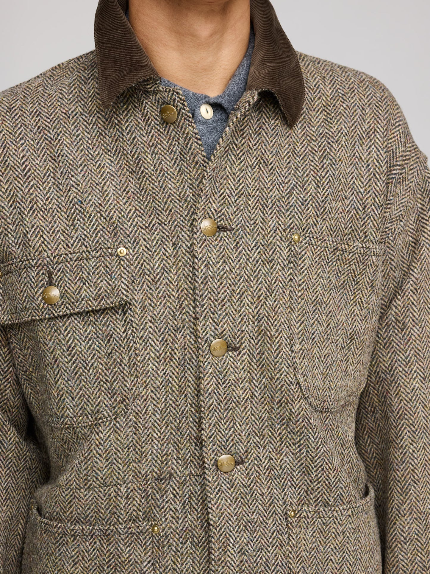 Harris Tweed Relax Fit Coverall, Khaki