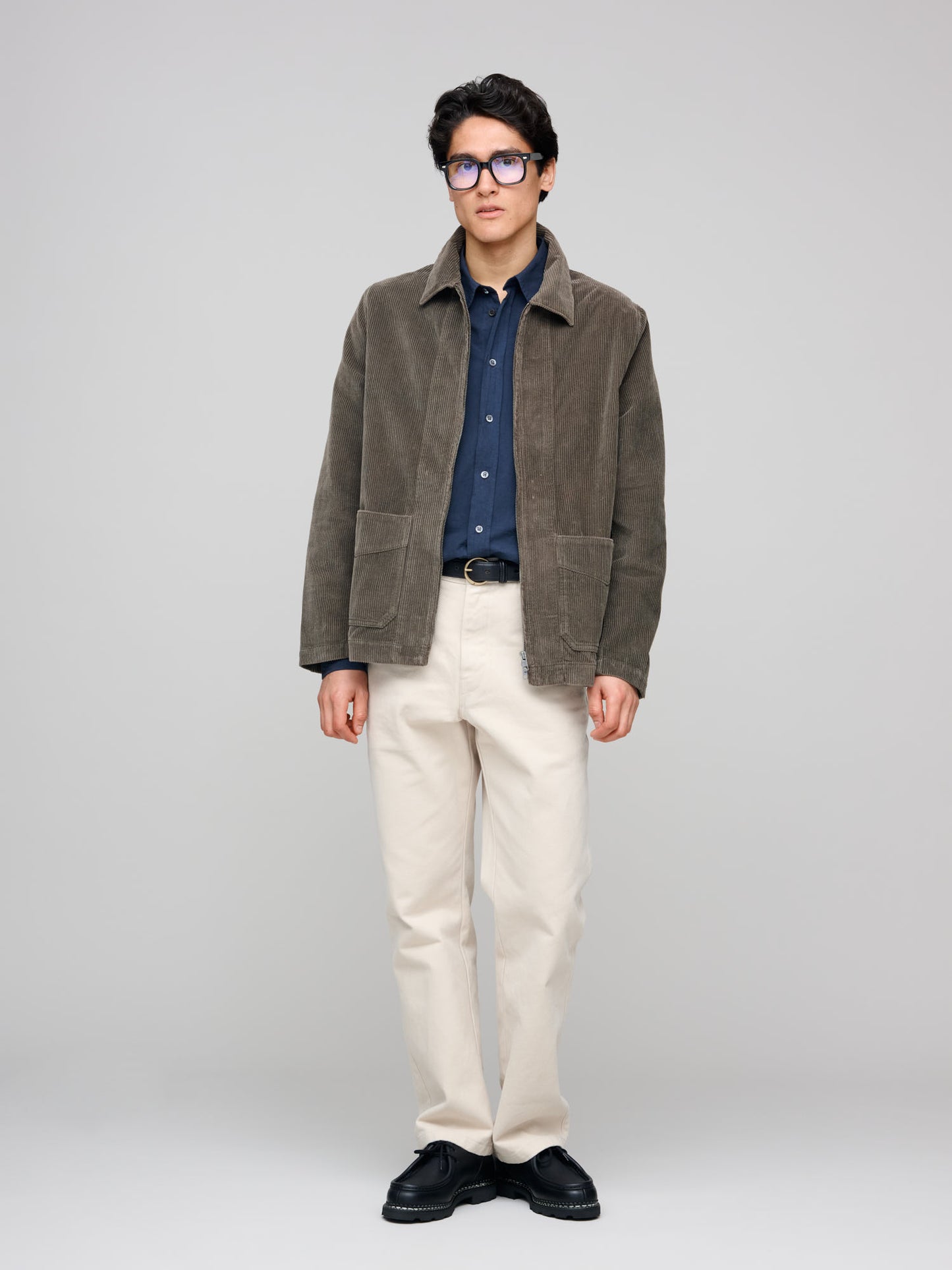 Wide Corduroy Zip Jacket, Mouse