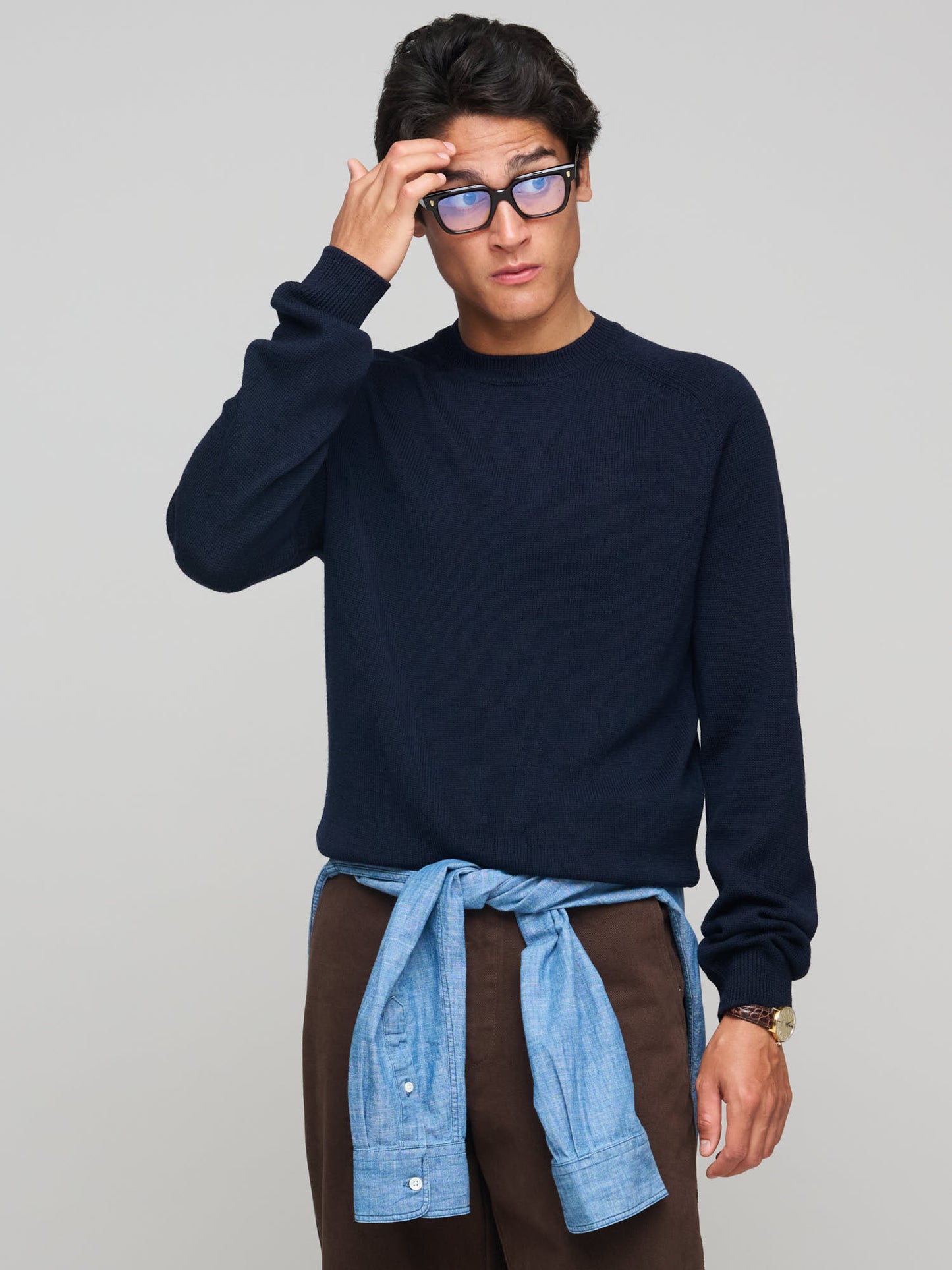 Merino Crew, Dark Navy