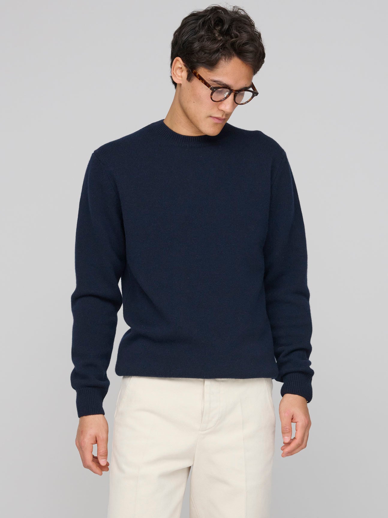 Pure Cashmere Crew,  Dark Navy