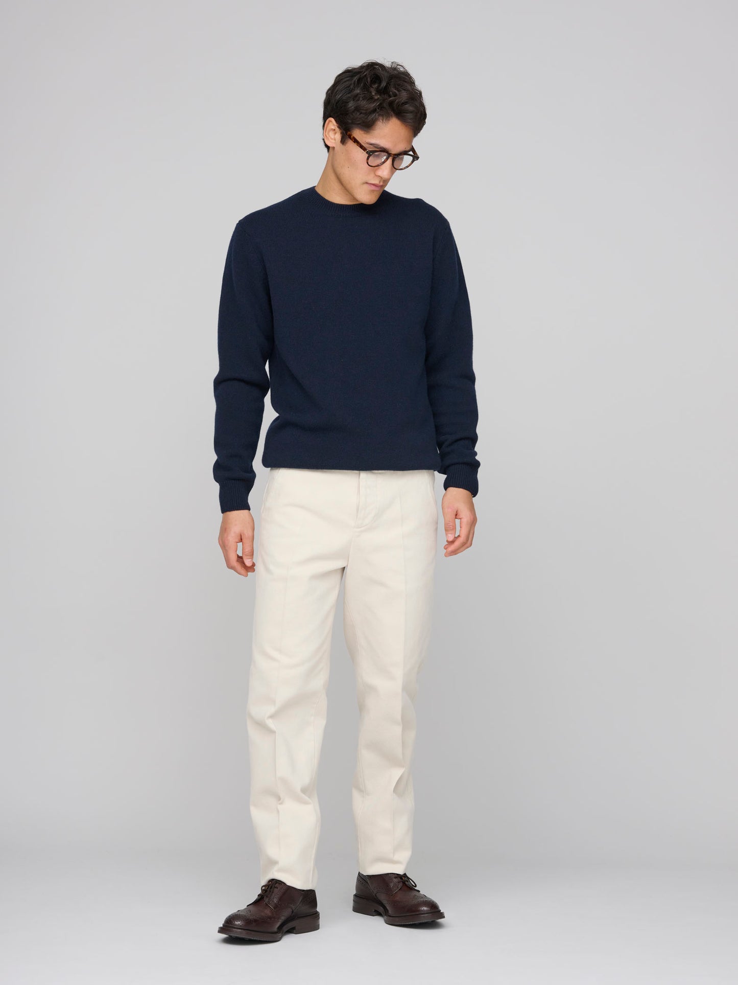 Pure Cashmere Crew, Dark Navy