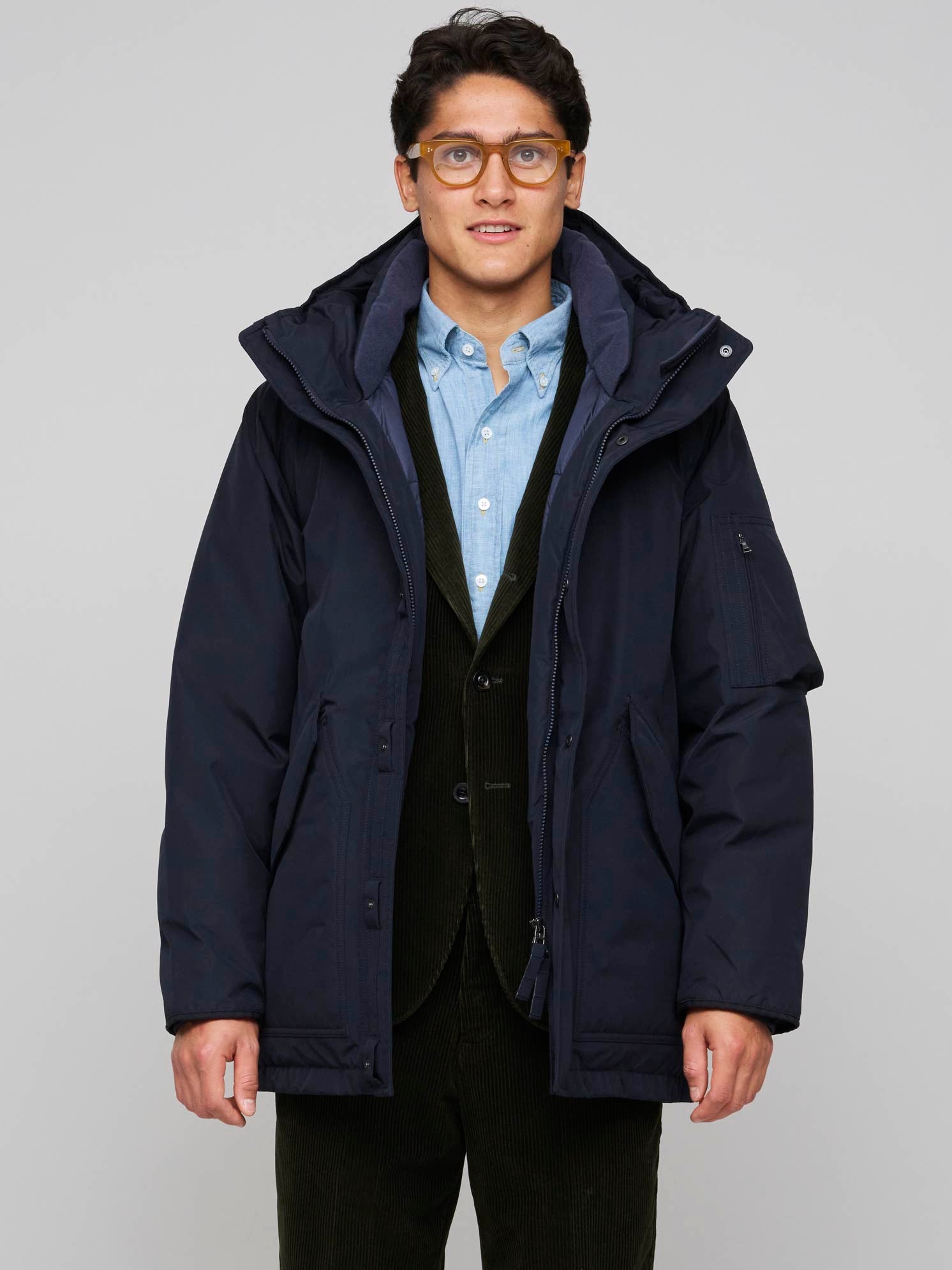 GORE-TEX® Down Coat, Navy – Goods